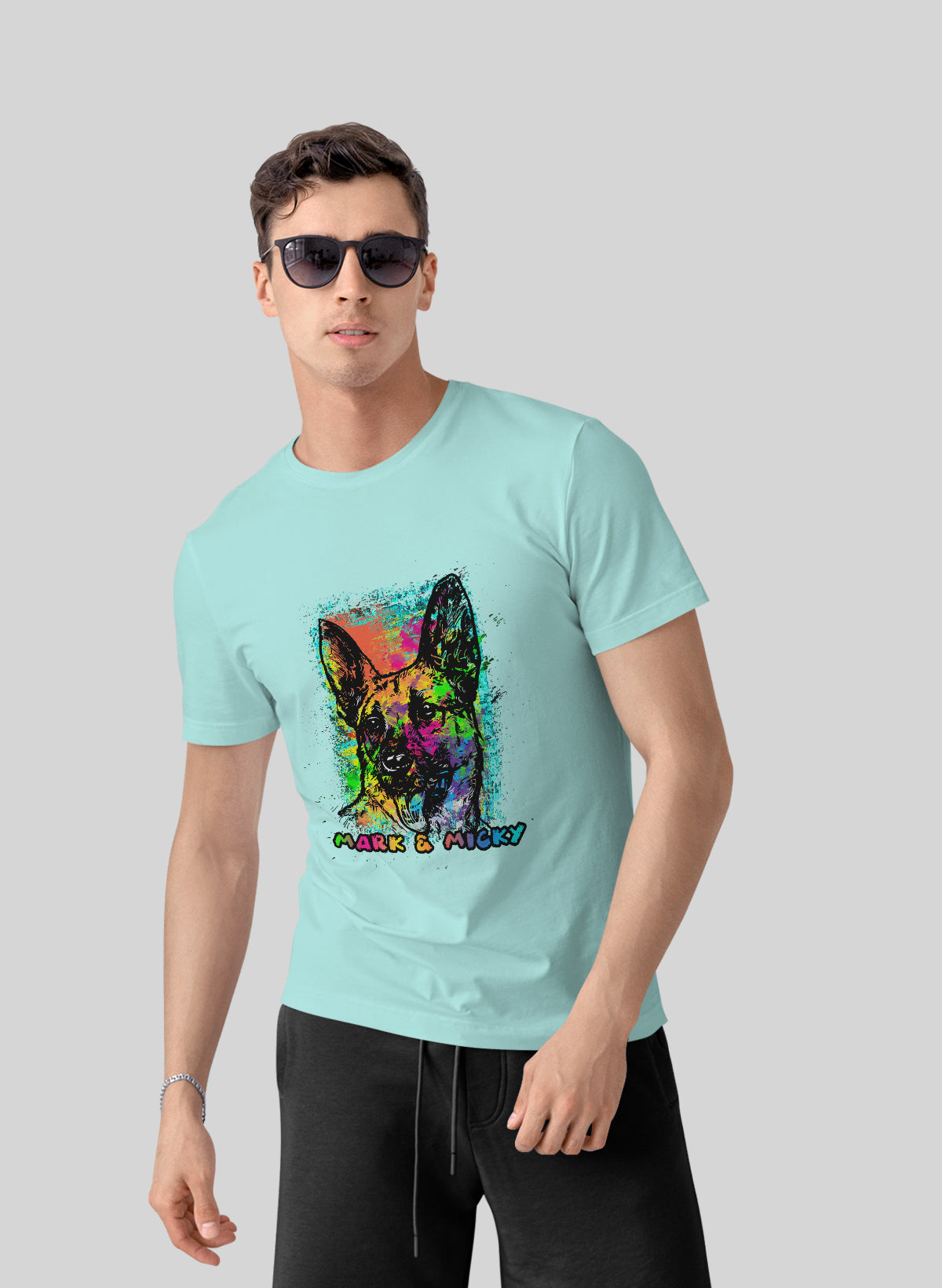 VIBRANT CANINE CREW NECK T-SHIRT