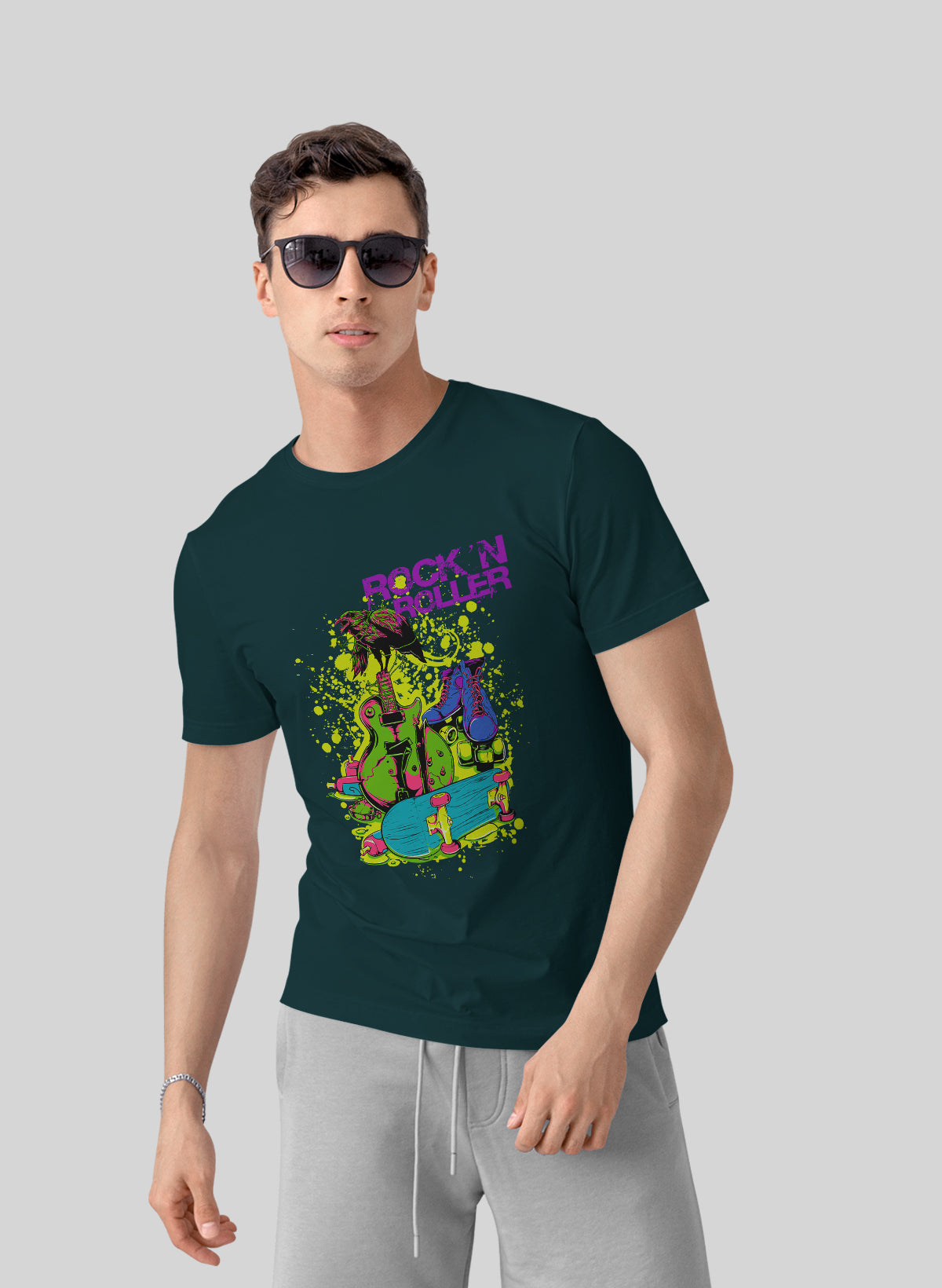 ROCK N ROLLER CREW NECK T-SHIRT