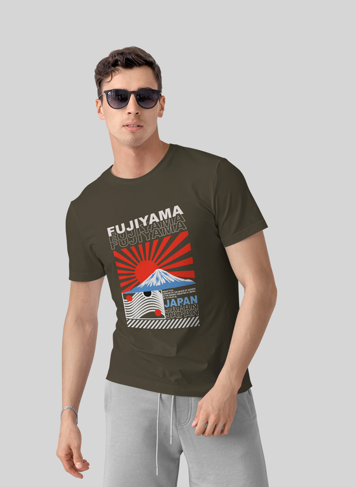 RISING SUN FUJIYAMA CREW NECK T-SHIRT