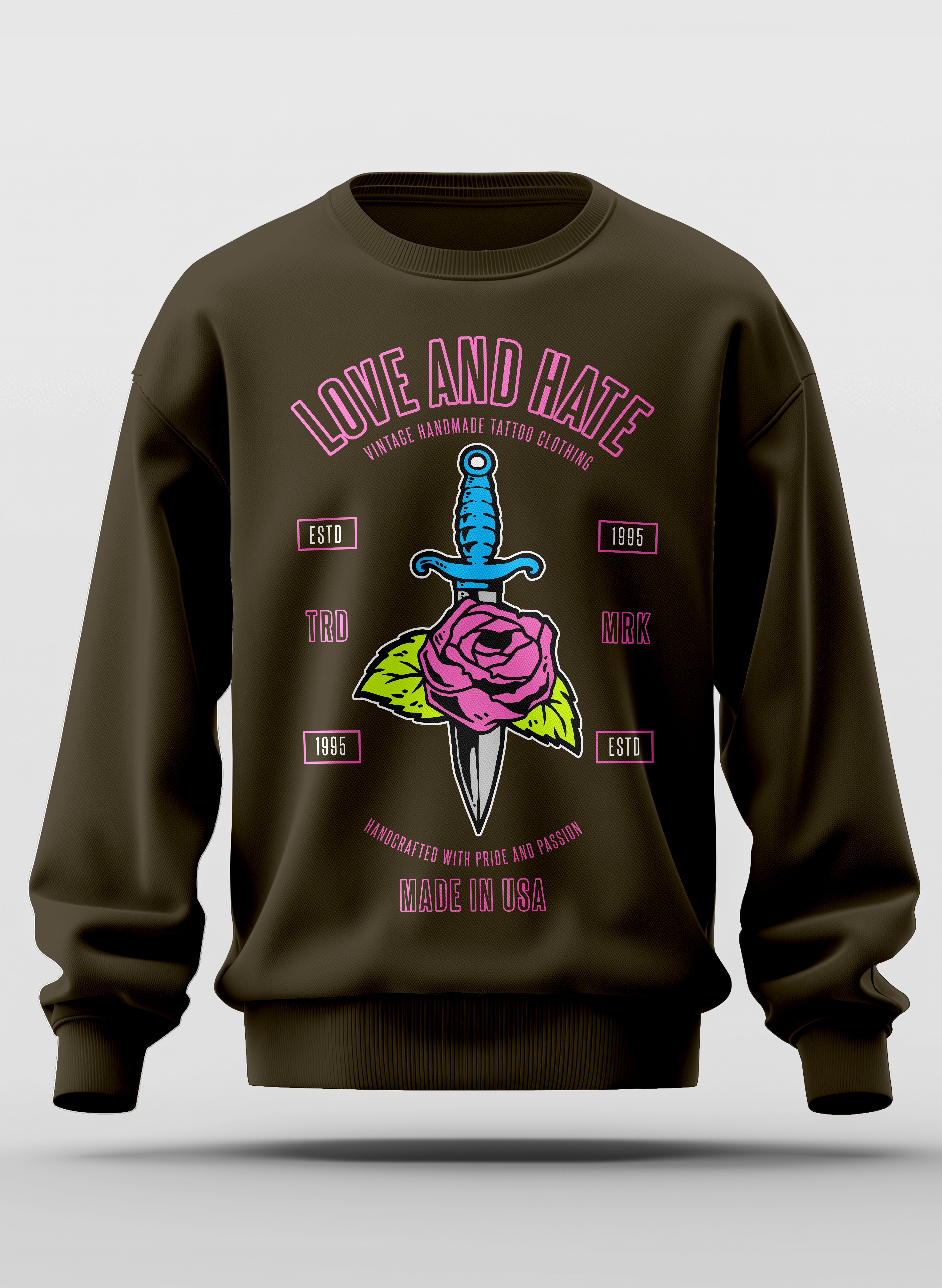 LOVE AND HATE CLASSIC SWEATSHIRT