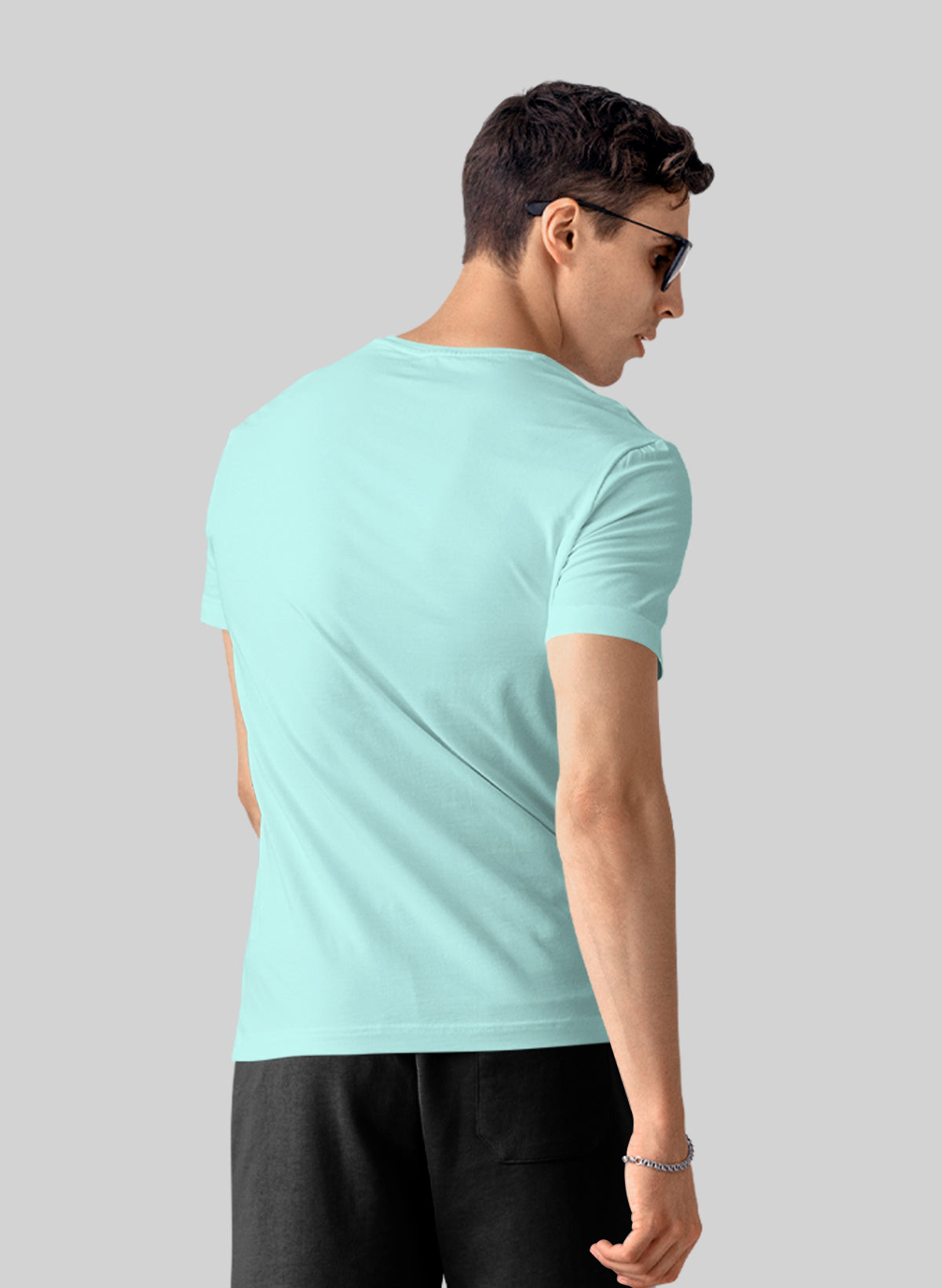 MINT COTTON CREW NECK SOLID T-SHIRT