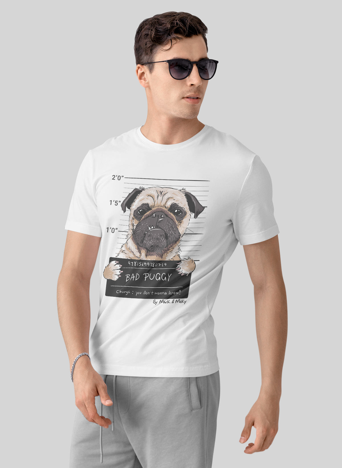 BAD PUGGY CREW NECK T-SHIRT