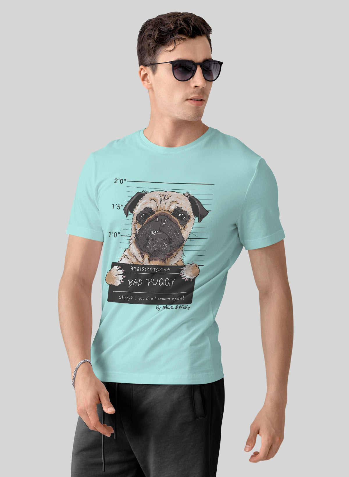 BAD PUGGY CREW NECK T-SHIRT