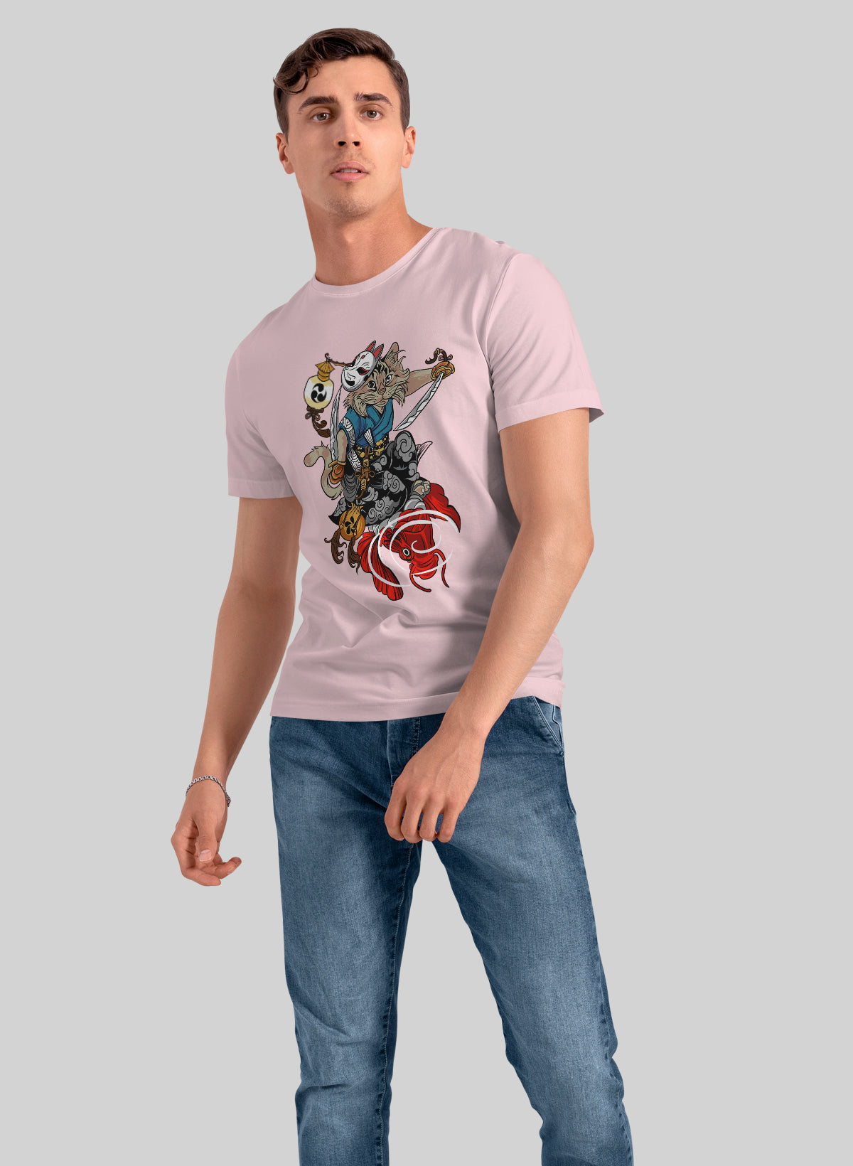 THE BLADE OF THE CAT RONIN CREW NECK T-SHIRT