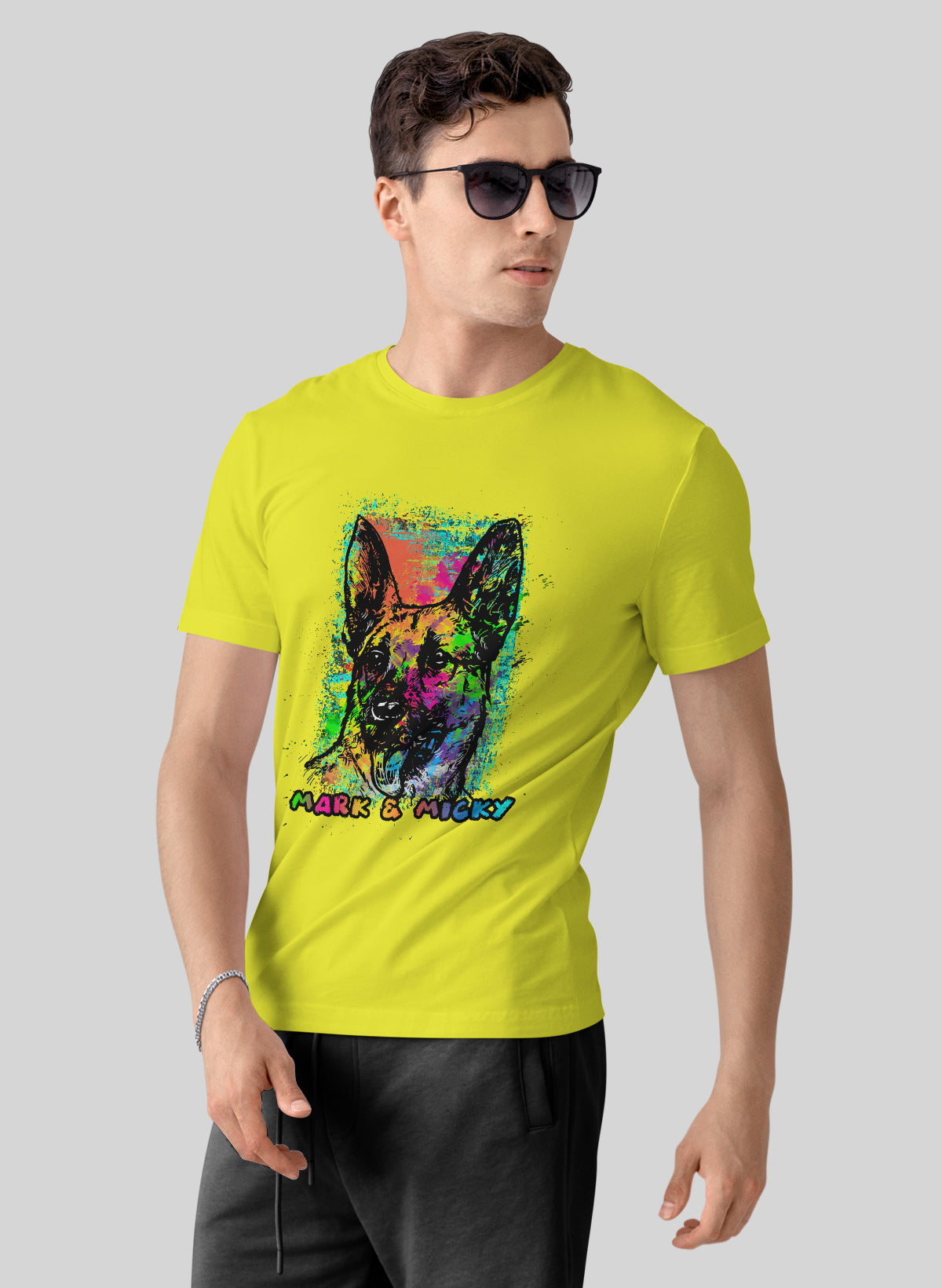 VIBRANT CANINE CREW NECK T-SHIRT