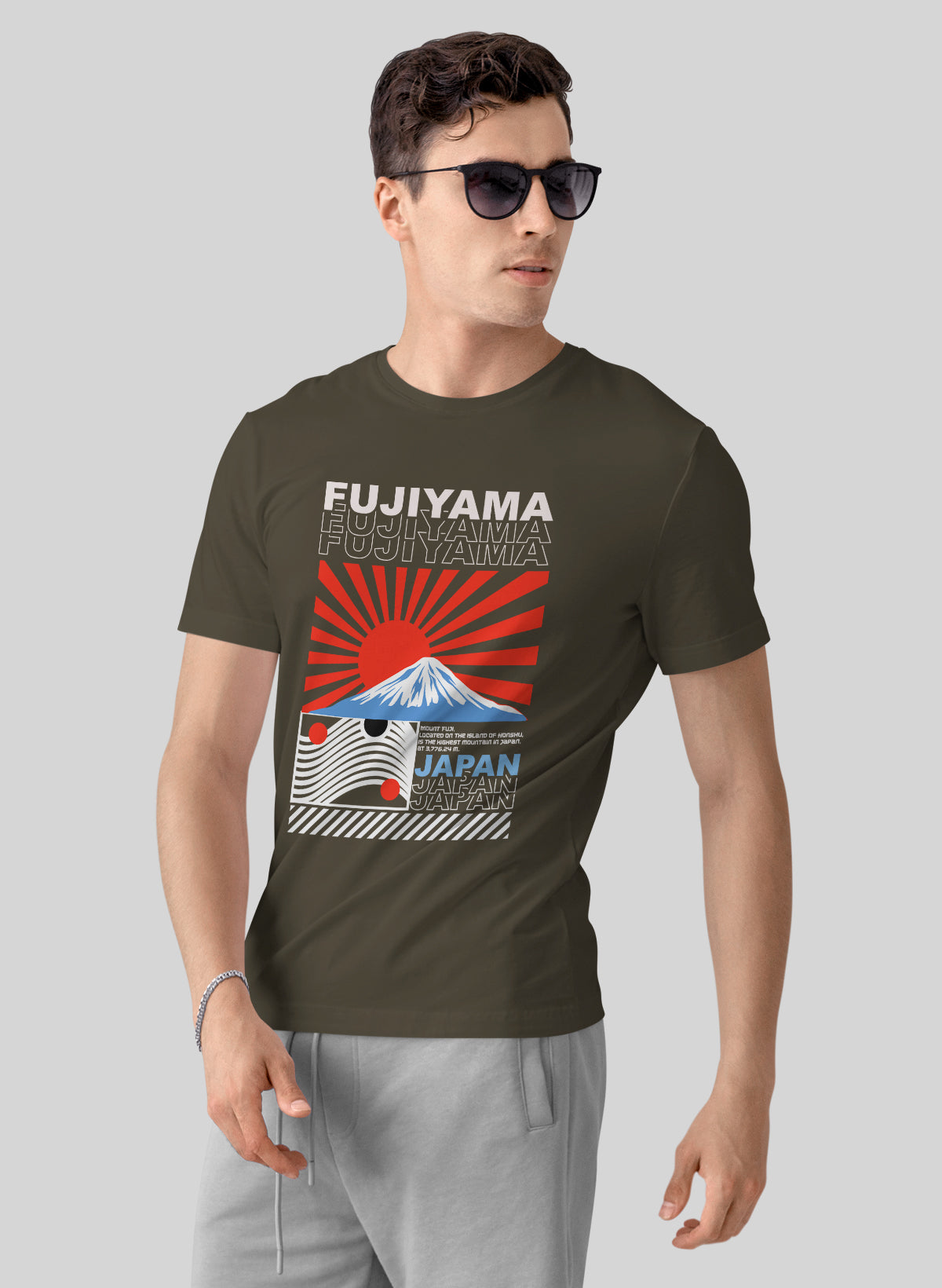 RISING SUN FUJIYAMA CREW NECK T-SHIRT