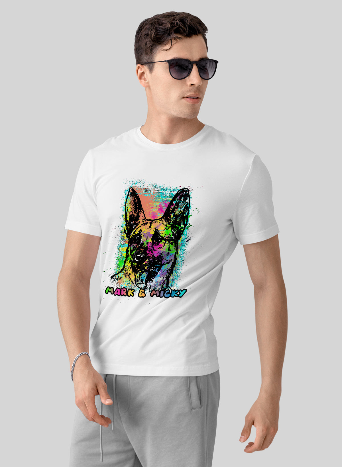 VIBRANT CANINE CREW NECK T-SHIRT