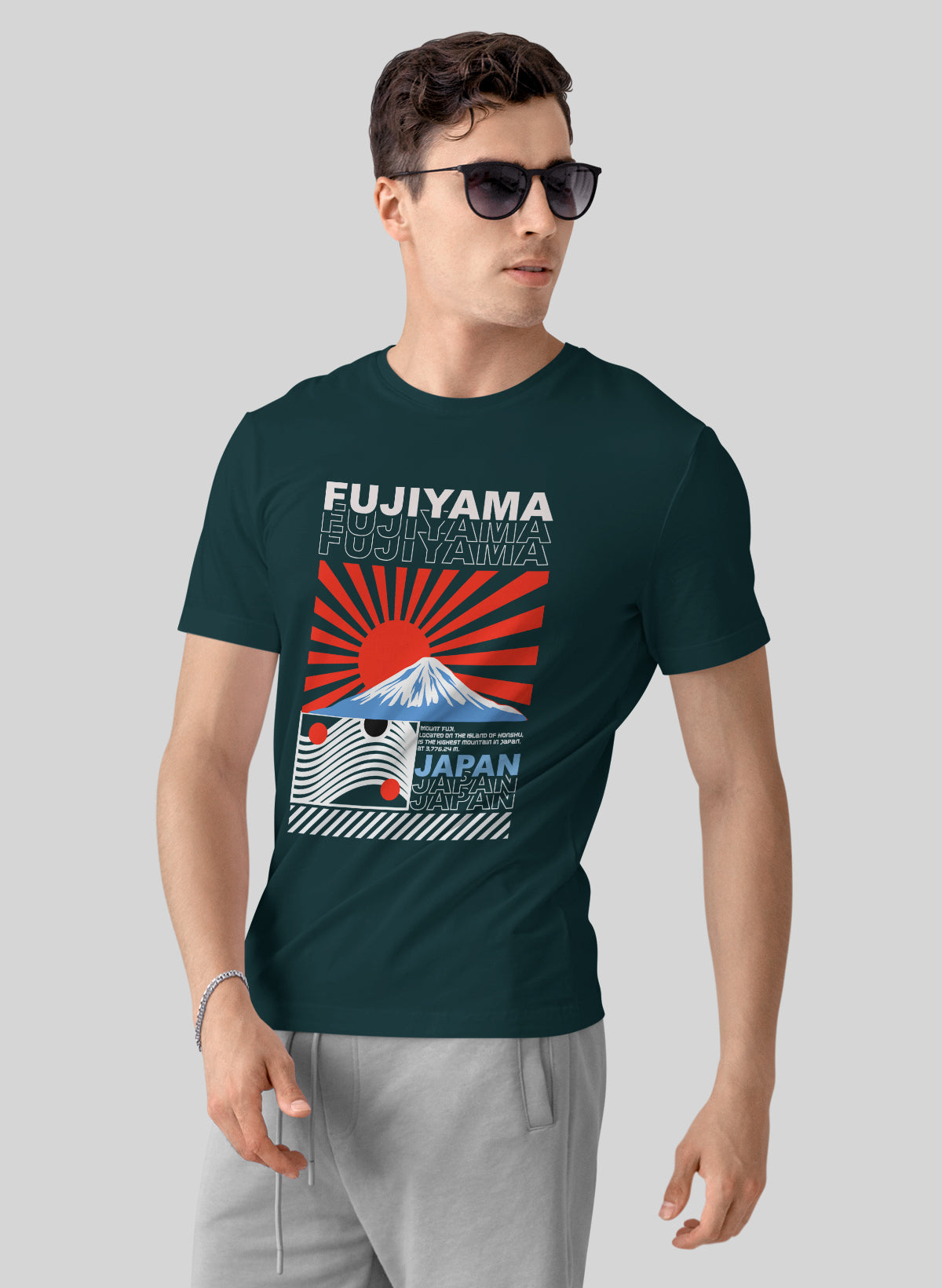 RISING SUN FUJIYAMA CREW NECK T-SHIRT