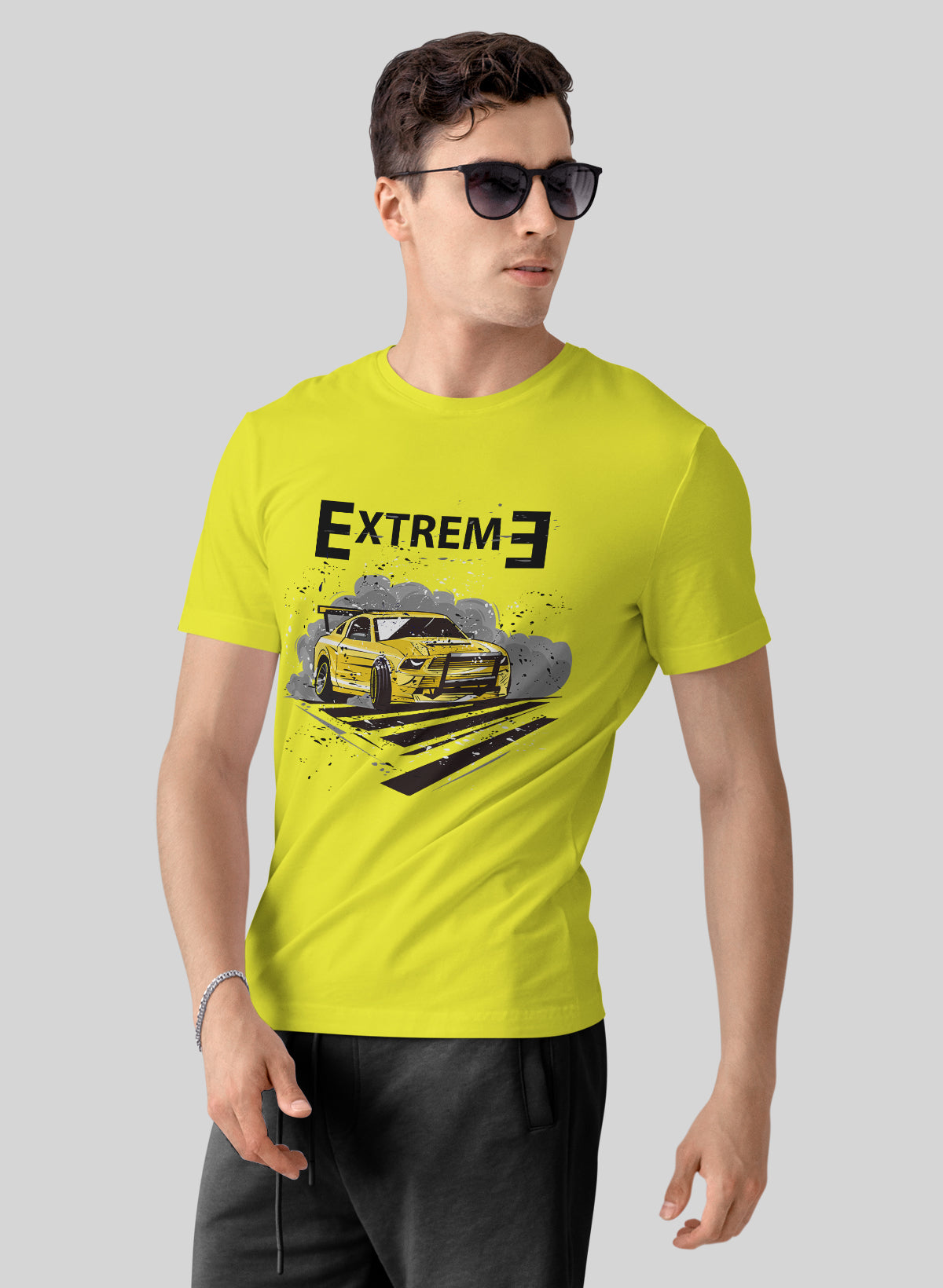 EXTREME DRIFT ON THE ROAD CREW NECK T-SHIRT