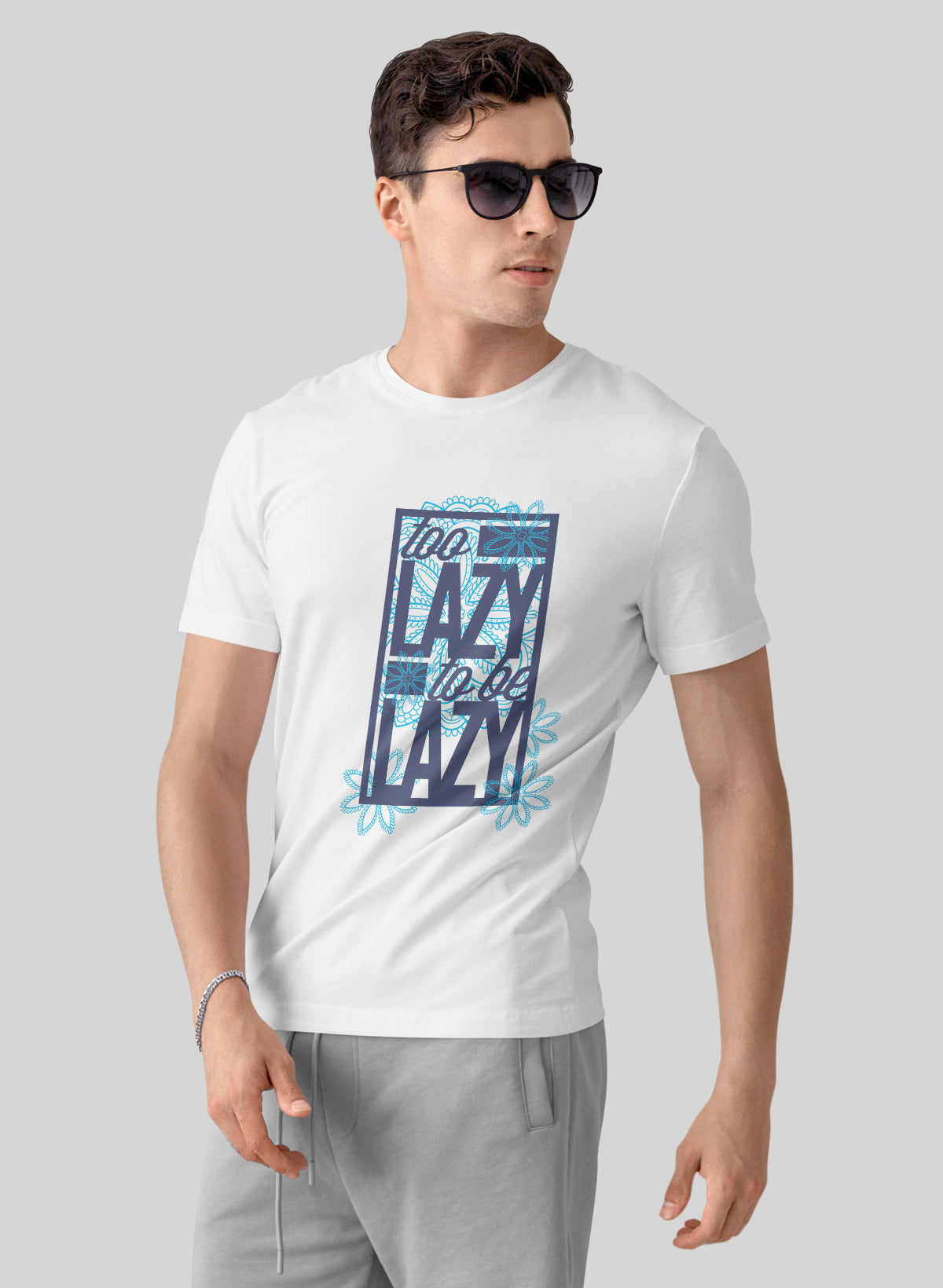 TOO LAZY TO BE LAZY CREW NECK T-SHIRT