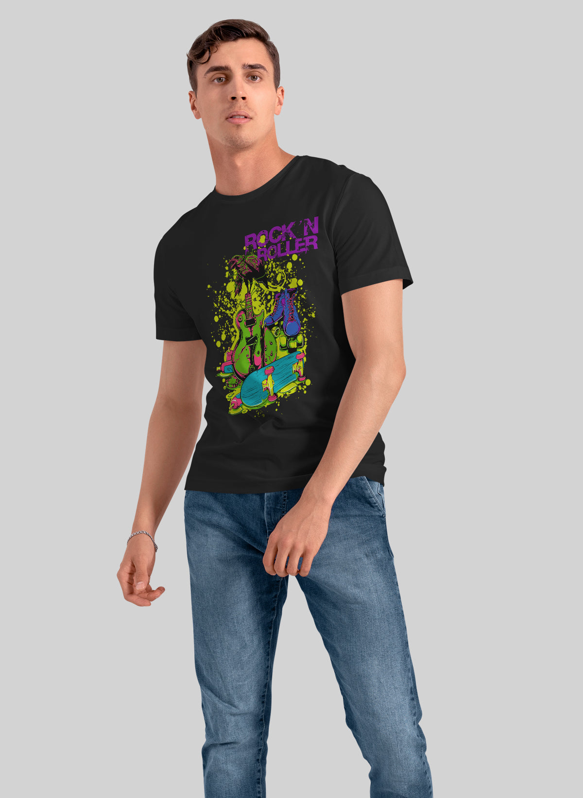 ROCK N ROLLER CREW NECK T-SHIRT