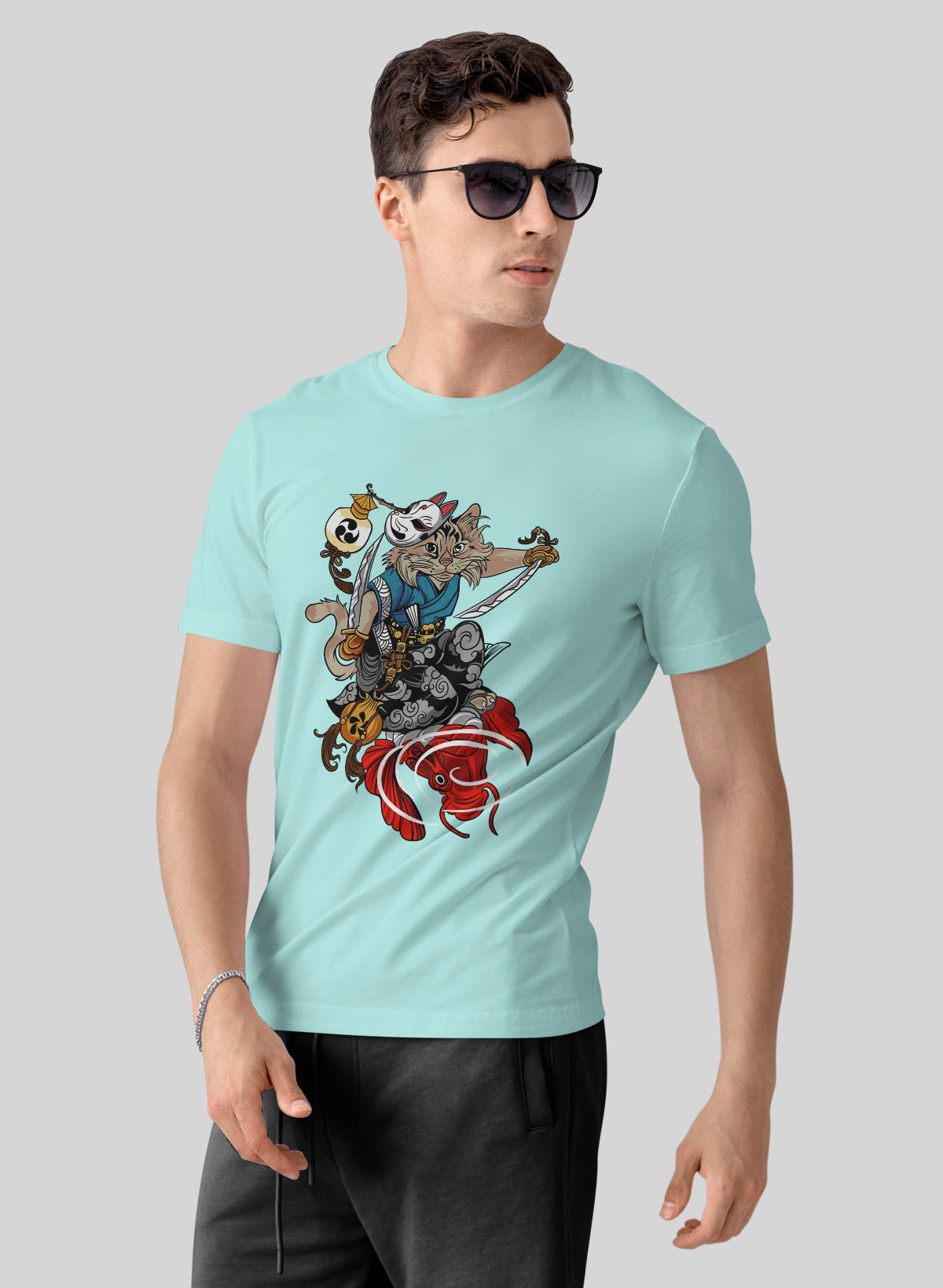 THE BLADE OF THE CAT RONIN CREW NECK T-SHIRT