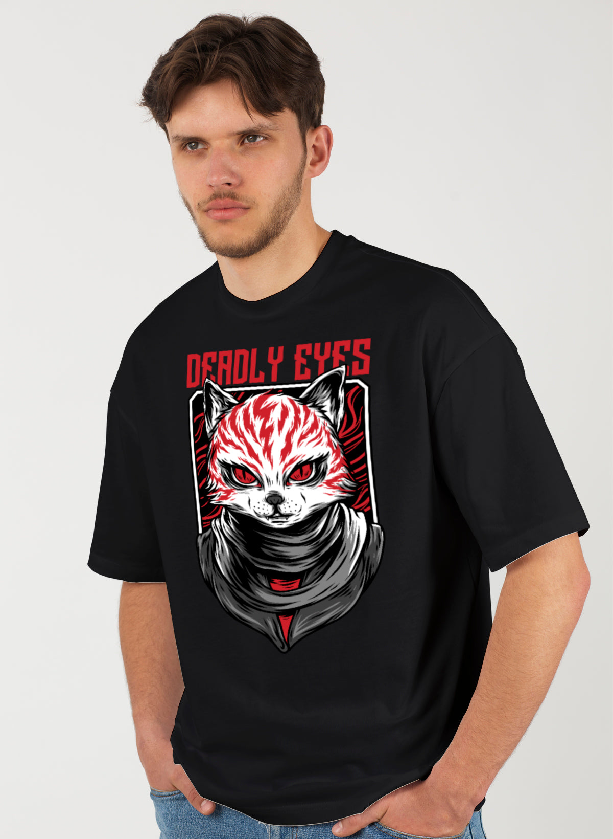 DEADLY EYES COTTON OVERSIZED T-SHIRT