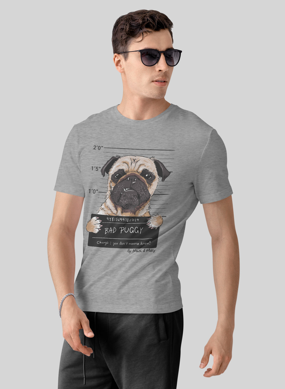 BAD PUGGY CREW NECK T-SHIRT