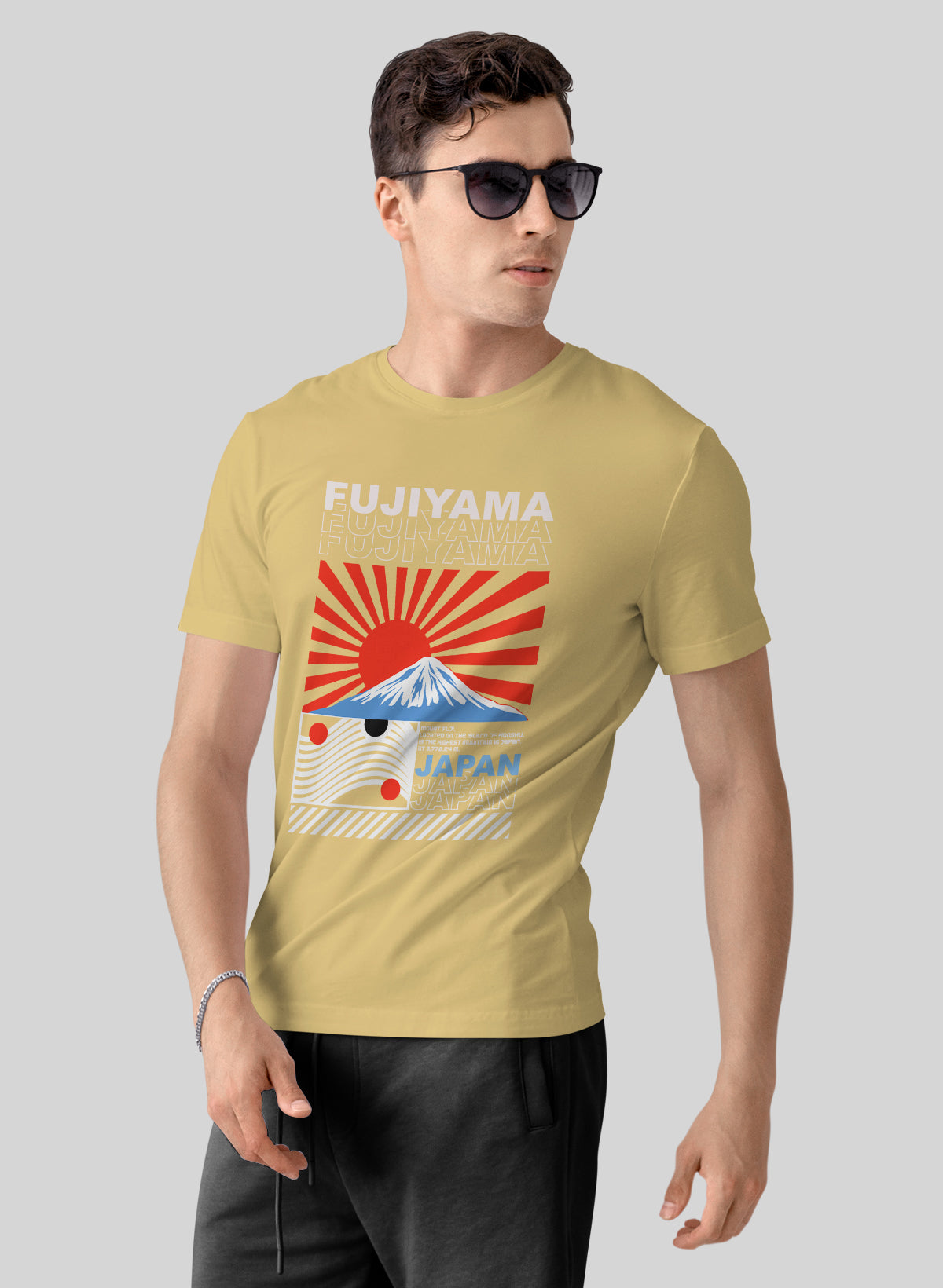 RISING SUN FUJIYAMA CREW NECK T-SHIRT