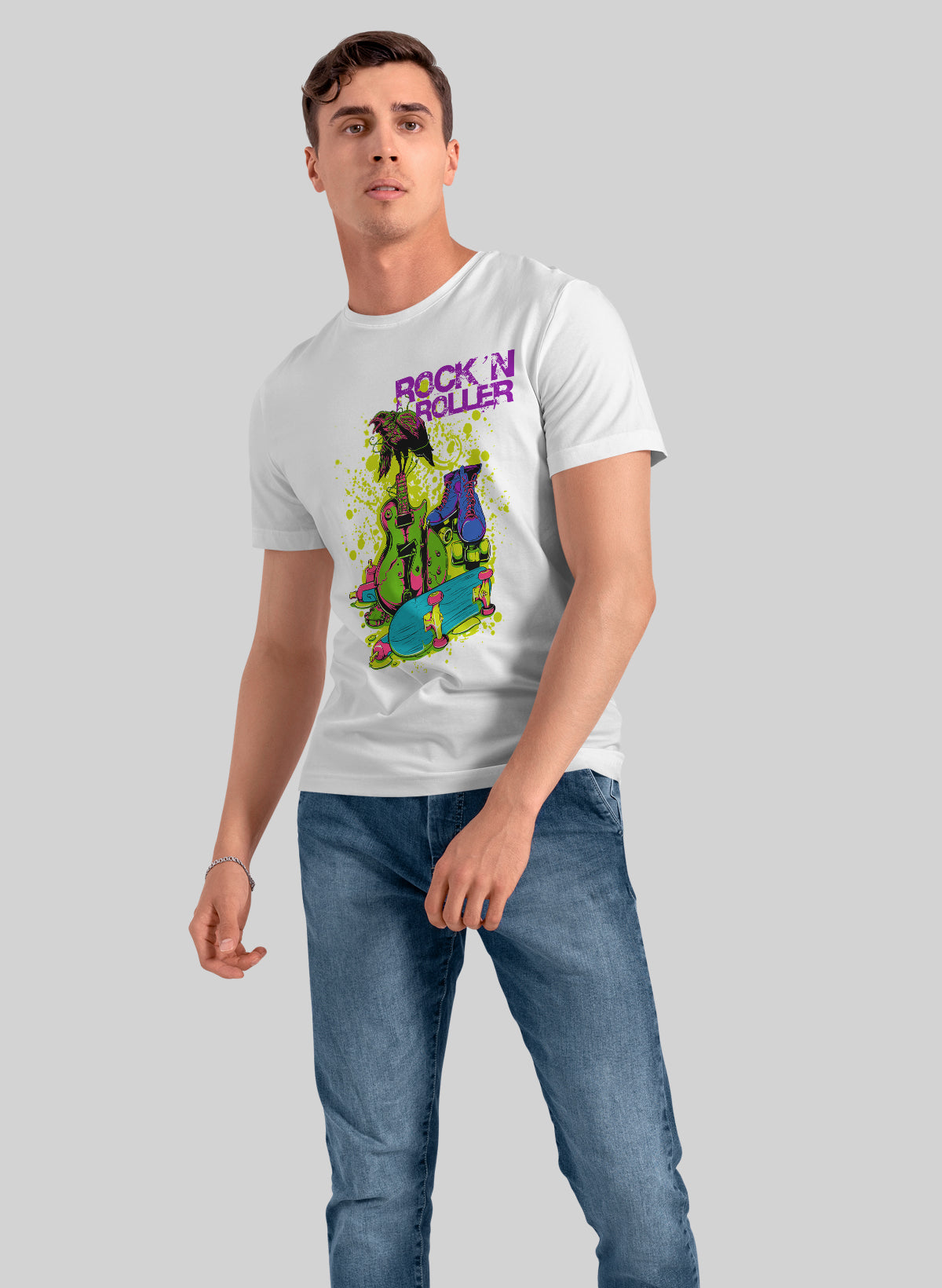 ROCK N ROLLER CREW NECK T-SHIRT