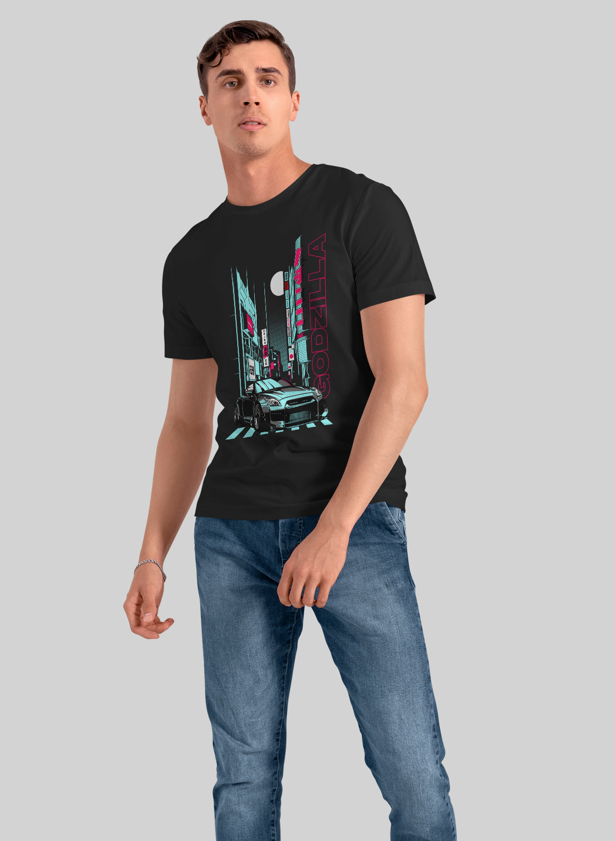 NEON SPEEDYWAY TOKYO DRIFT CREW NECK T-SHIRT