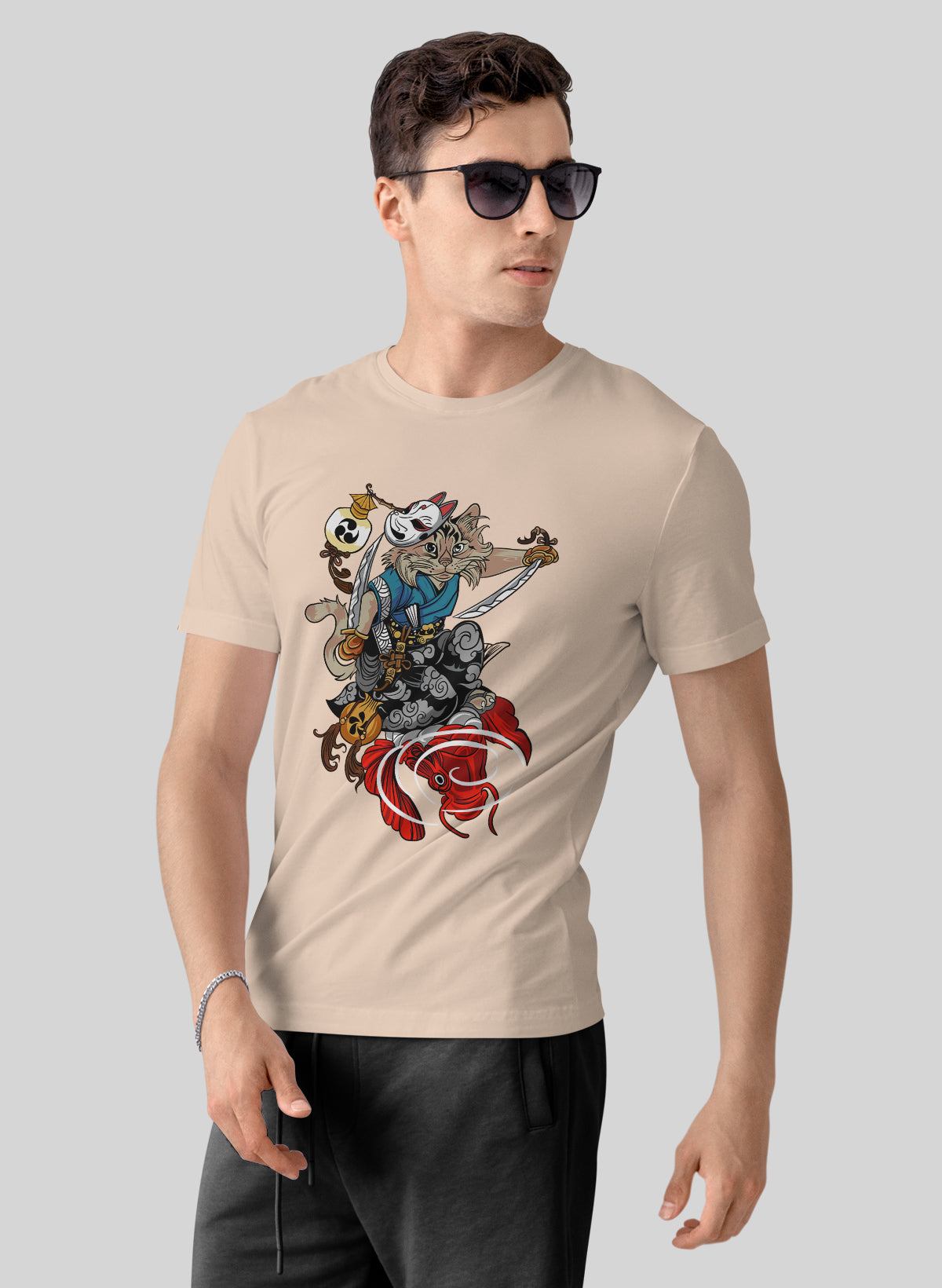 THE BLADE OF THE CAT RONIN CREW NECK T-SHIRT