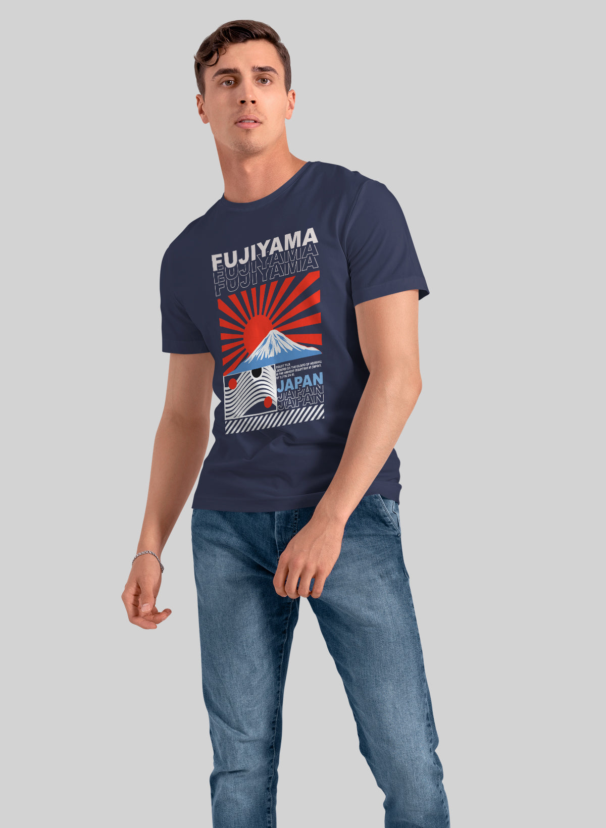 RISING SUN FUJIYAMA CREW NECK T-SHIRT