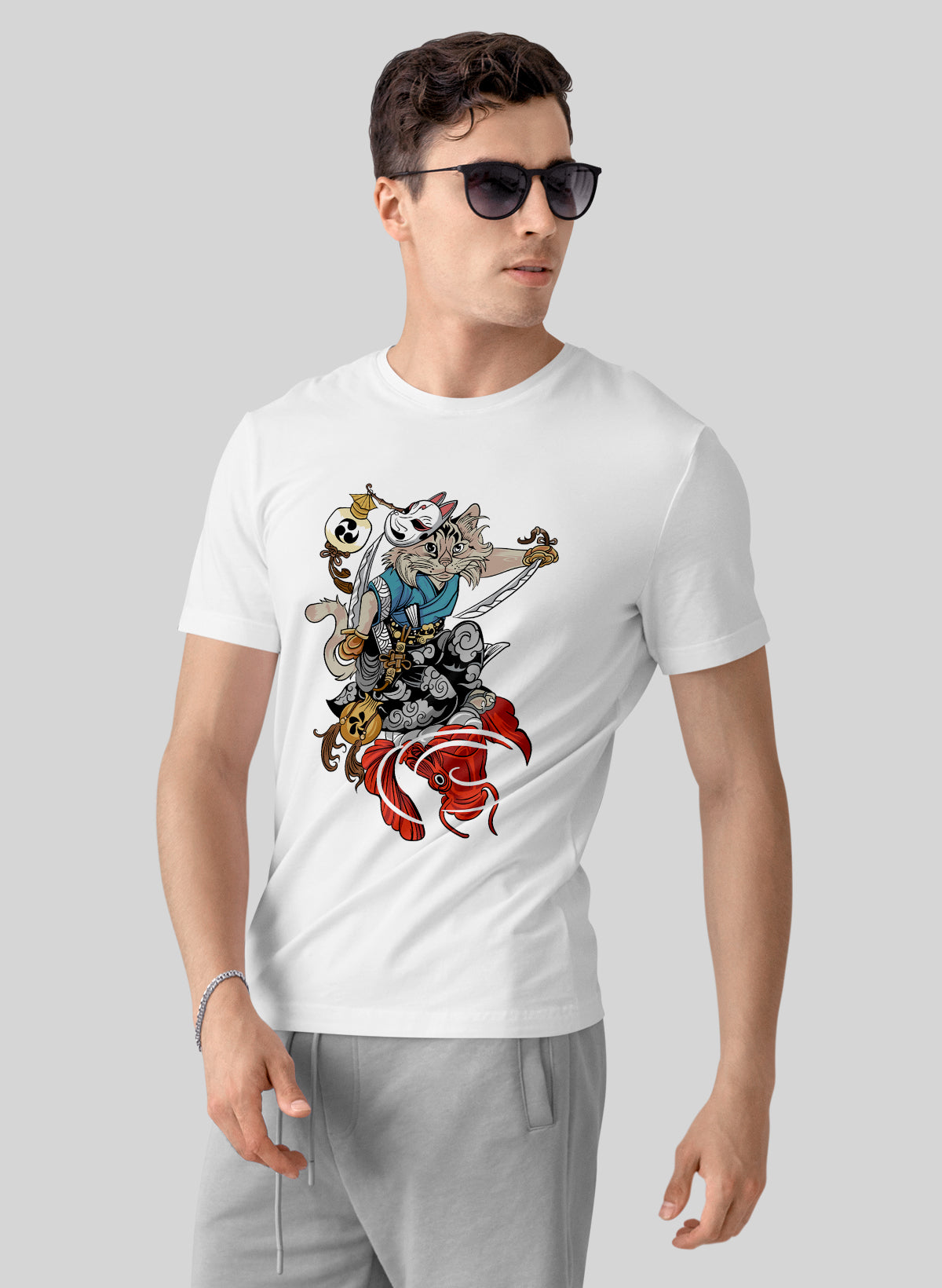 THE BLADE OF THE CAT RONIN CREW NECK T-SHIRT