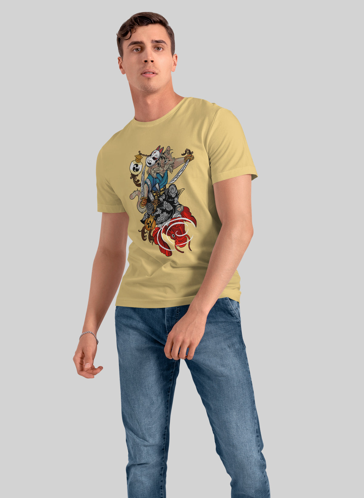 THE BLADE OF THE CAT RONIN CREW NECK T-SHIRT