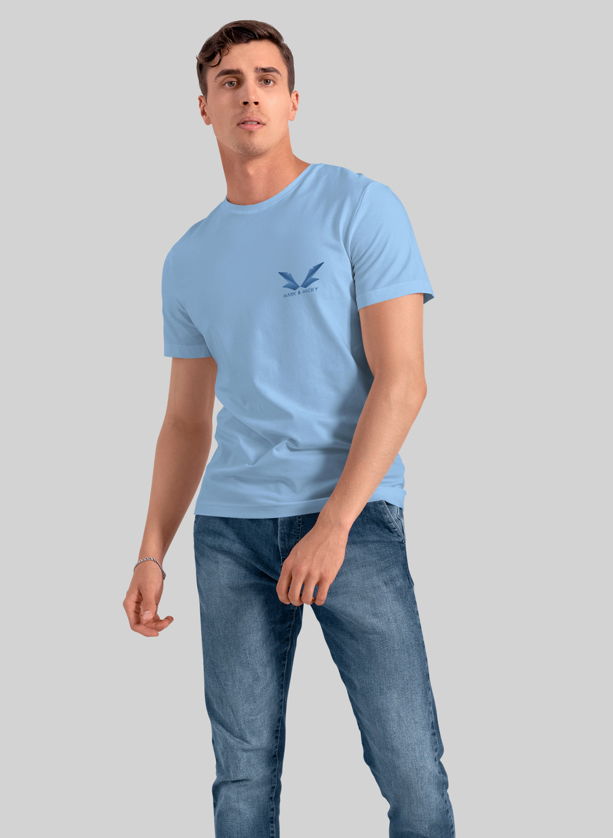 BLUE CLASSIC LOGO CREW NECK T-SHIRT