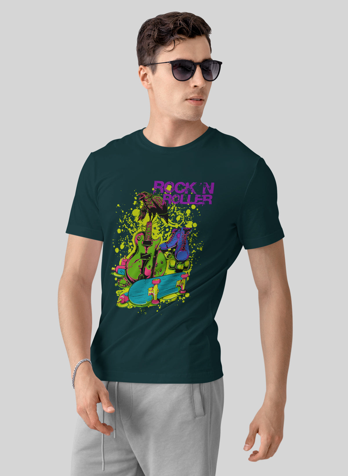 ROCK N ROLLER CREW NECK T-SHIRT