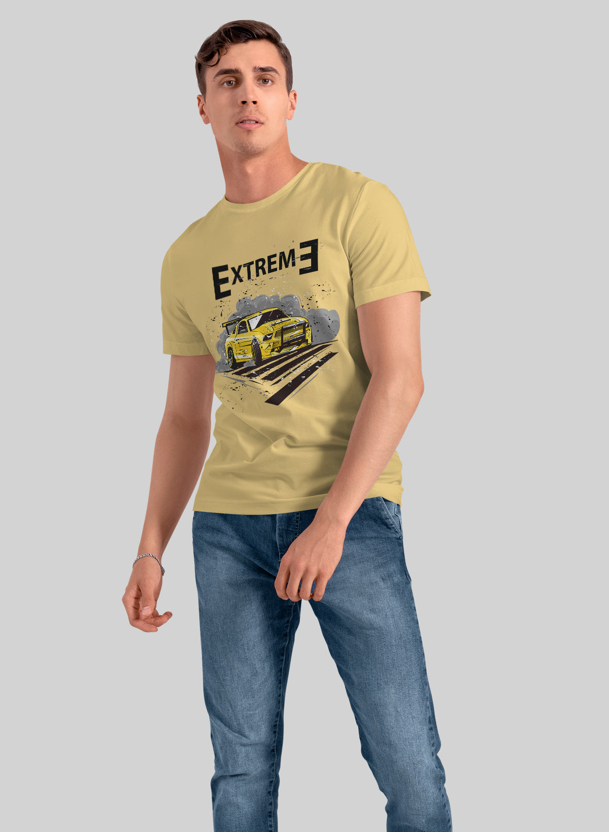 EXTREME DRIFT ON THE ROAD CREW NECK T-SHIRT