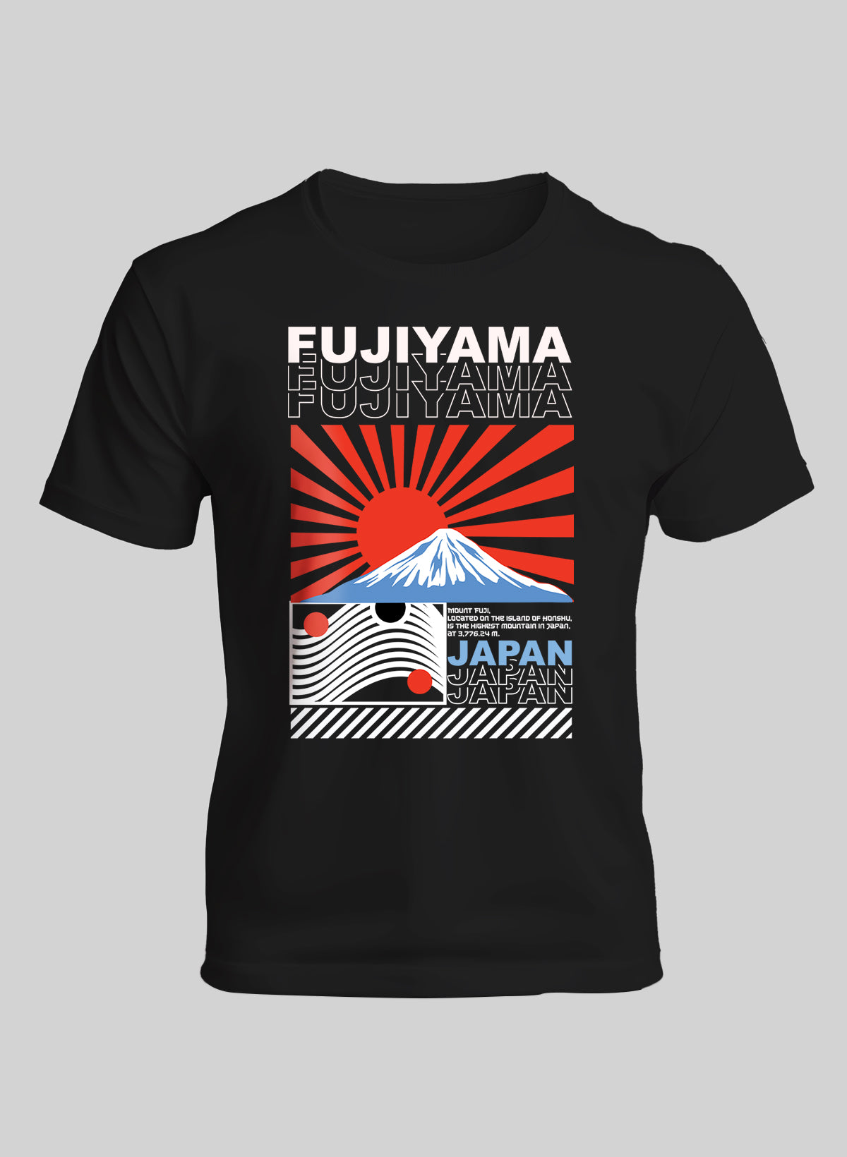 RISING SUN FUJIYAMA CREW NECK T-SHIRT