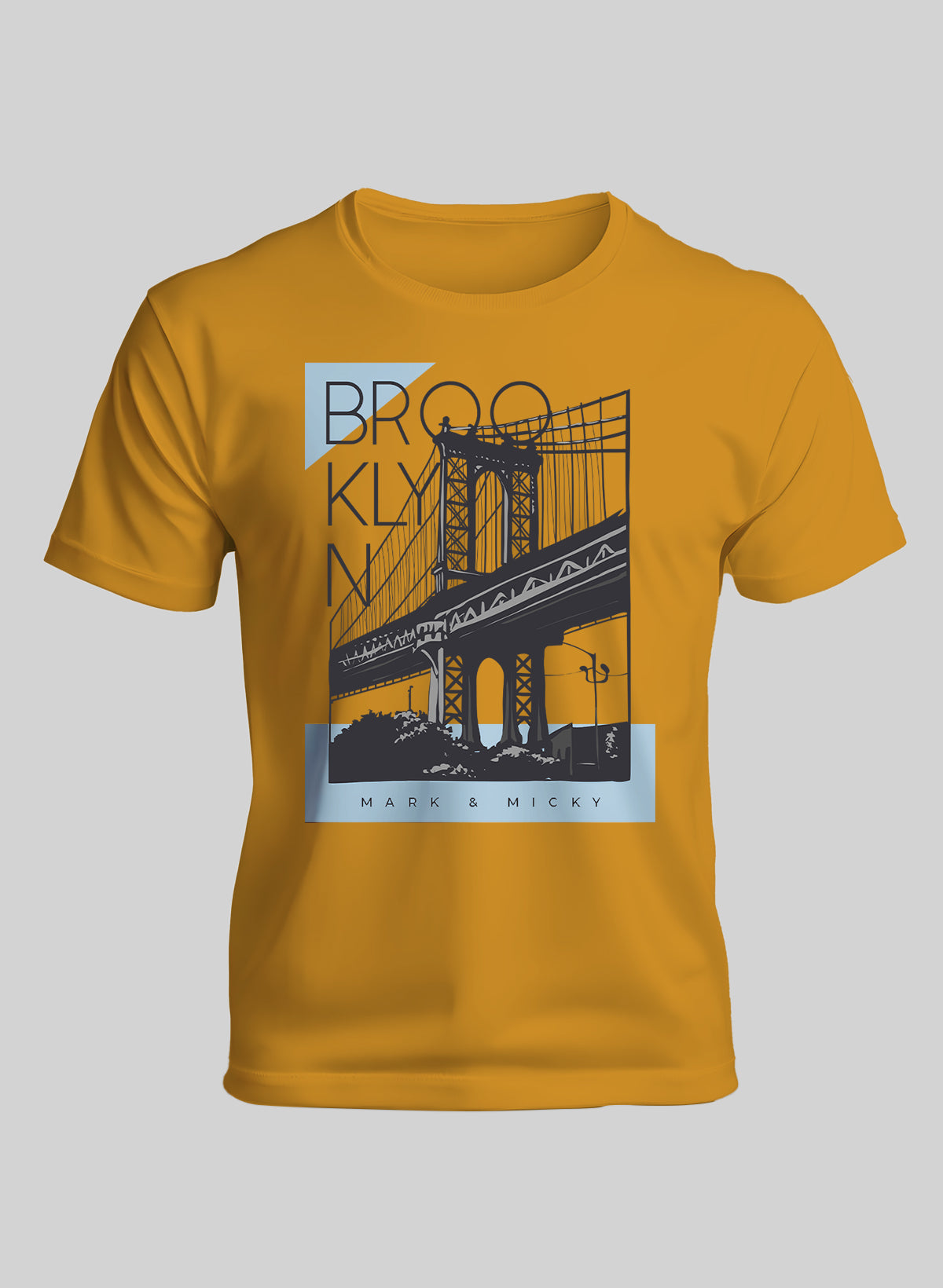 BROOKLYN BRIDGE NOIR CREW NECK T-SHIRT