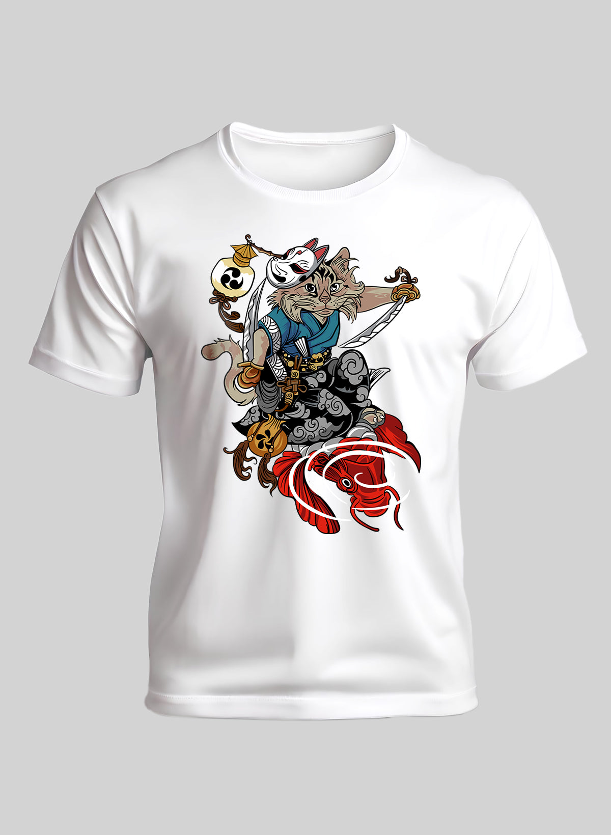 THE BLADE OF THE CAT RONIN CREW NECK T-SHIRT