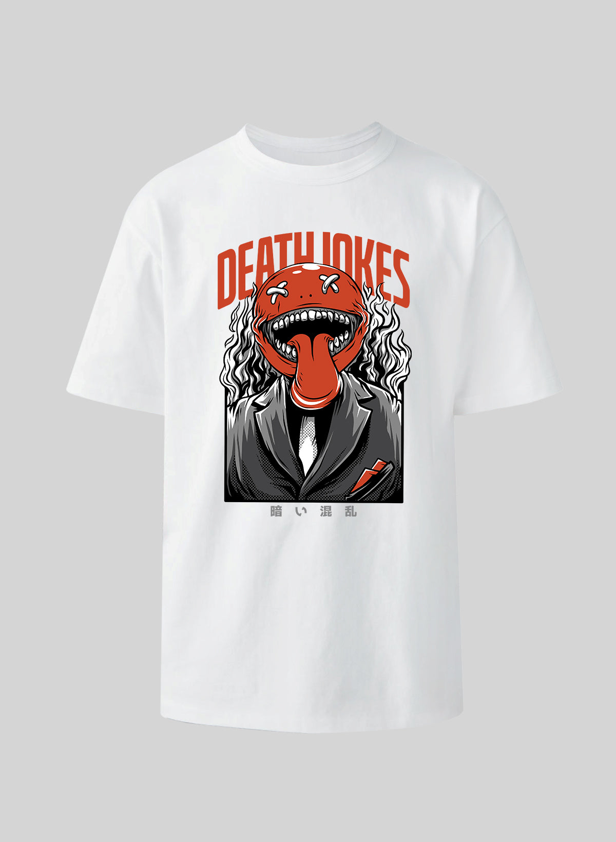 DEATH JOKES COTTON OVERSIZED T-SHIRT