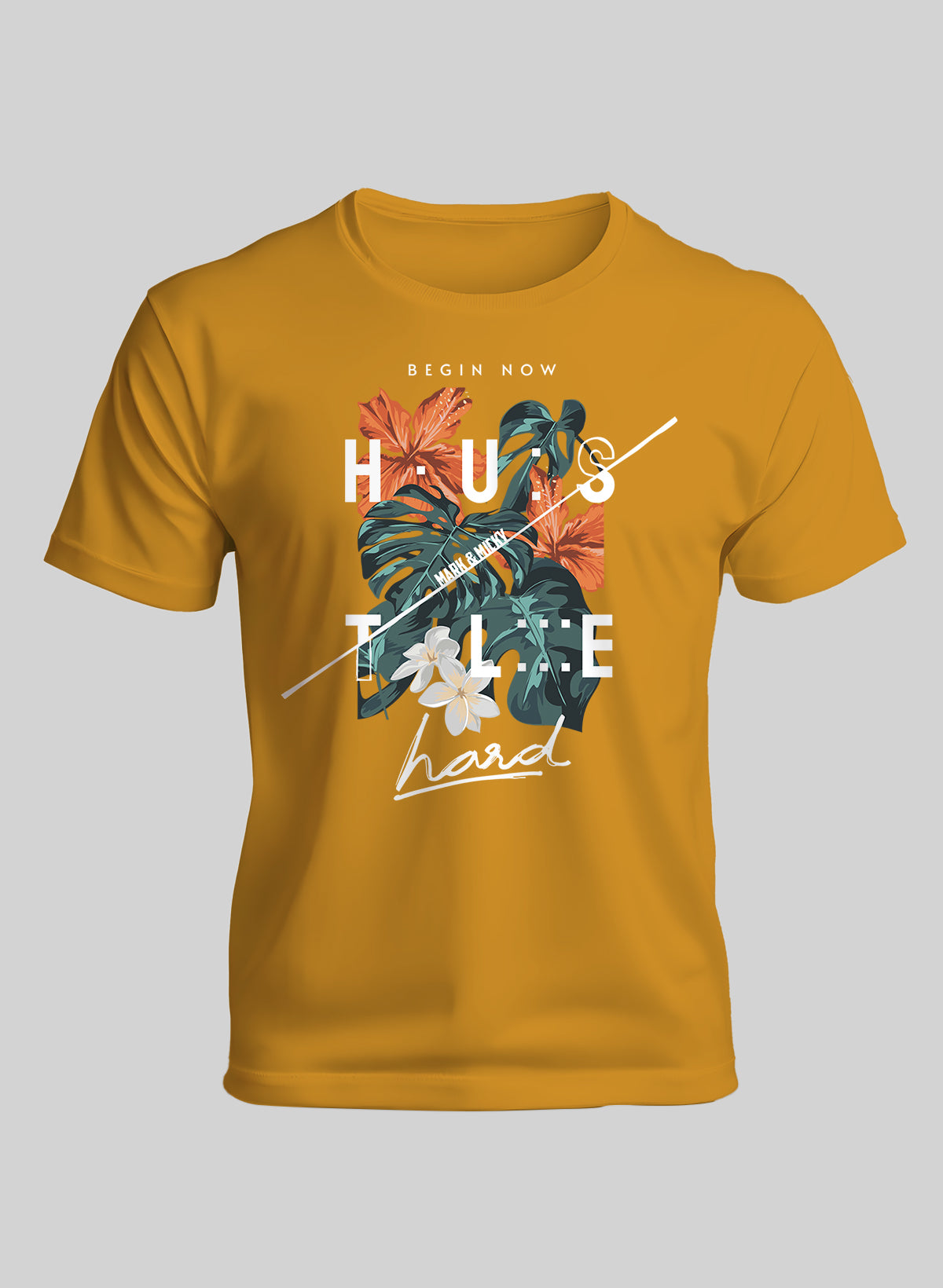 HUSTLE HARD CREW NECK T-SHIRT