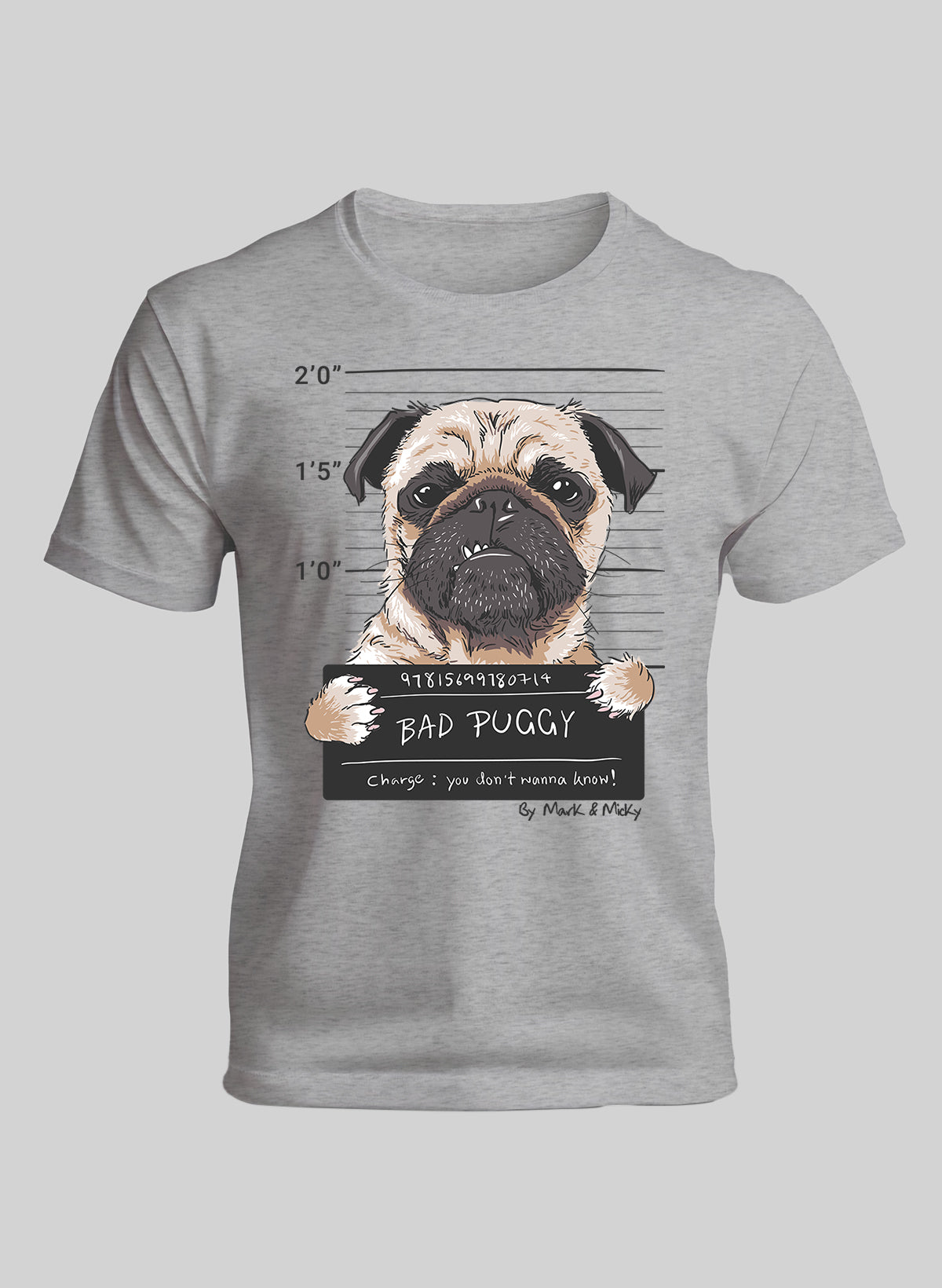 BAD PUGGY CREW NECK T-SHIRT