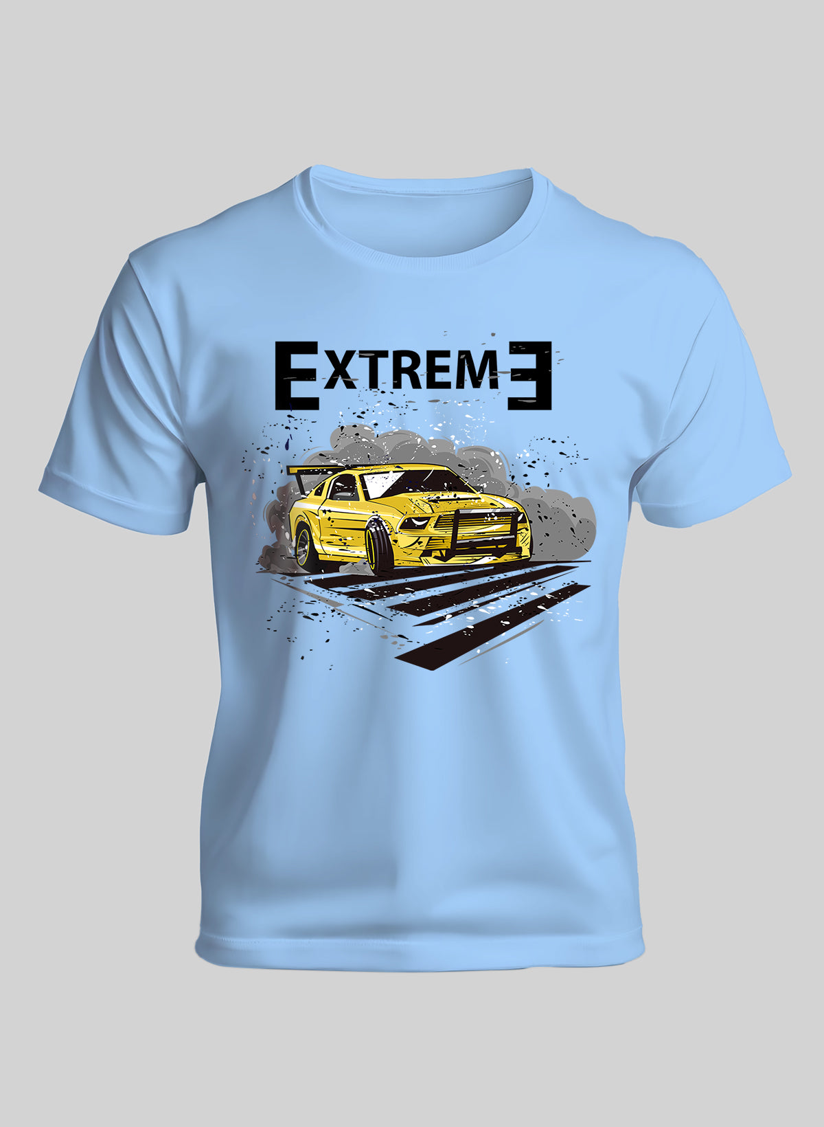 EXTREME DRIFT ON THE ROAD CREW NECK T-SHIRT