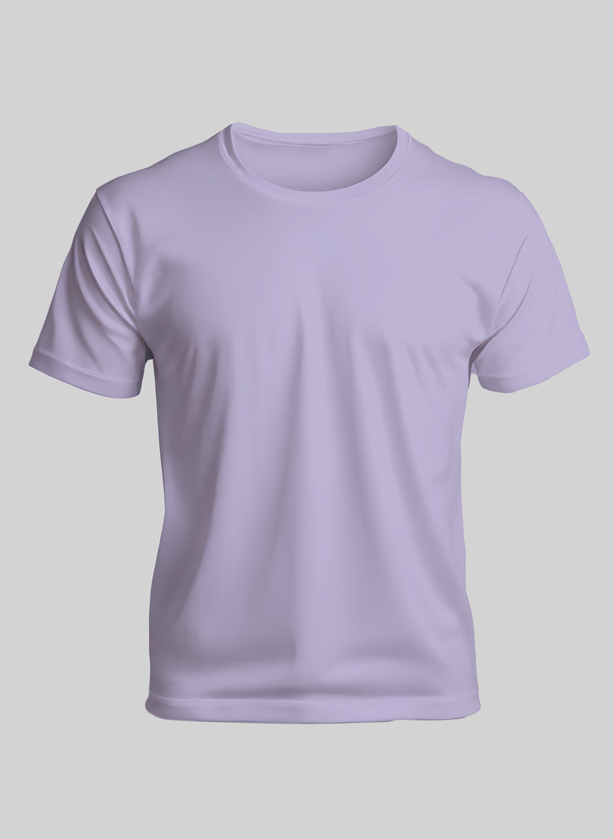 LAVENDER COTTON CREW NECK SOLID T-SHIRT