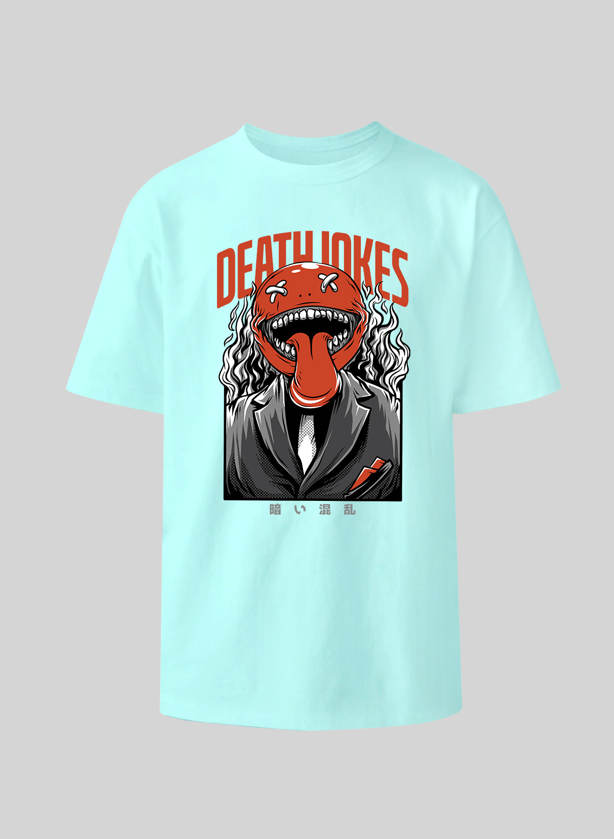 DEATH JOKES COTTON OVERSIZED T-SHIRT