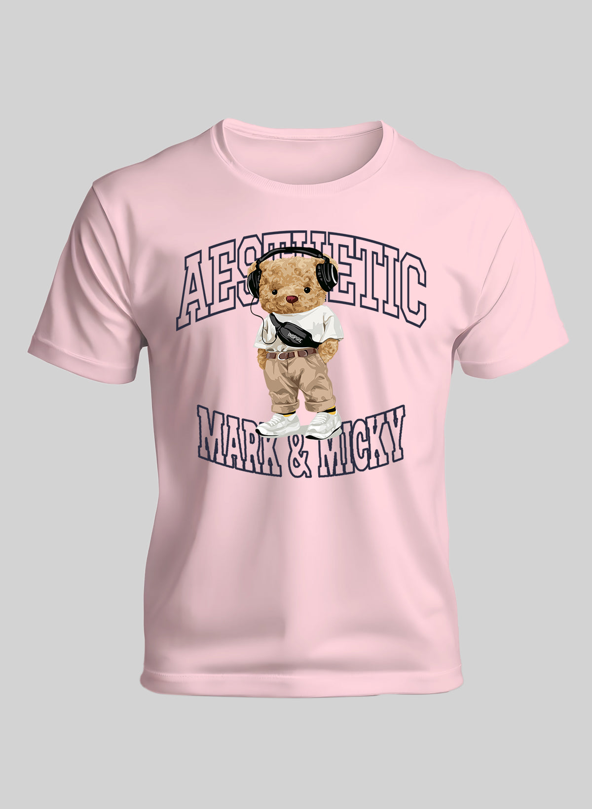 ASTHETIC TEDDY VIBES CREW NECK T-SHIRT