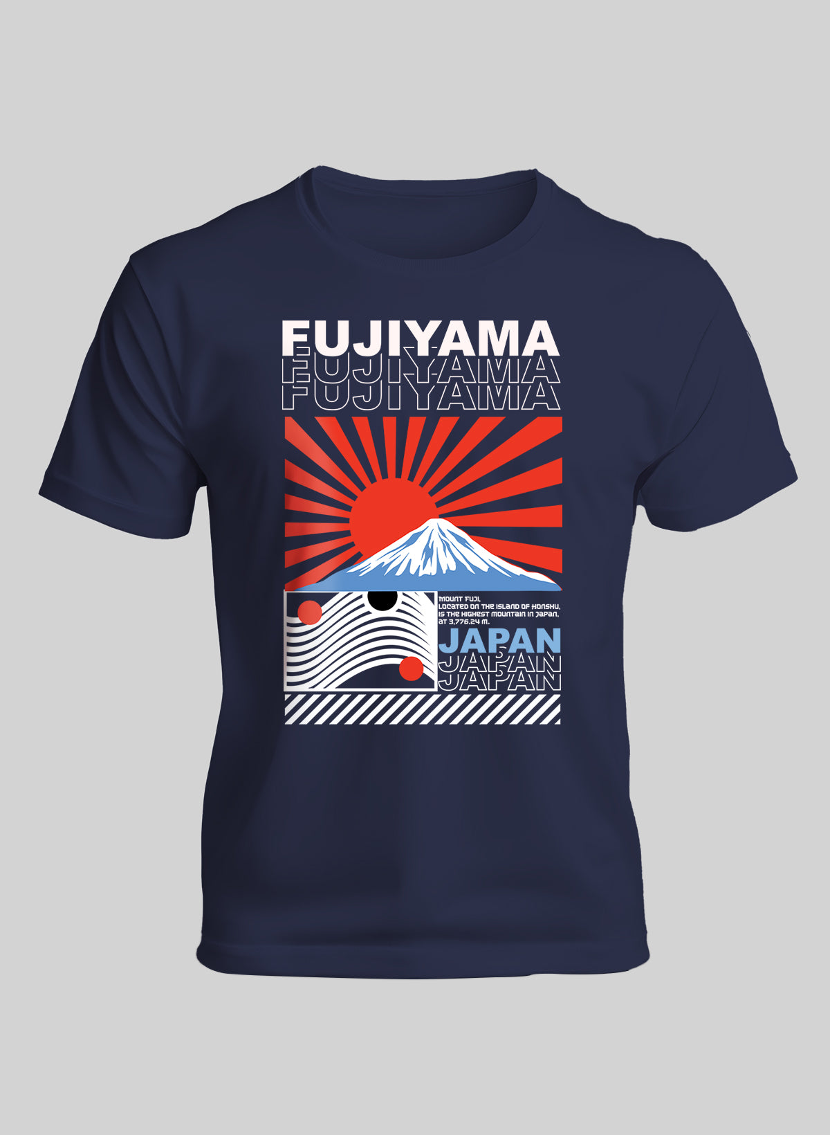 RISING SUN FUJIYAMA CREW NECK T-SHIRT