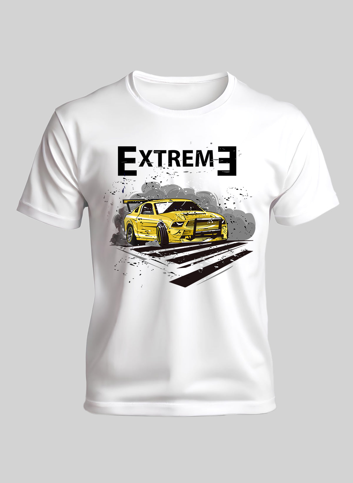 EXTREME DRIFT ON THE ROAD CREW NECK T-SHIRT