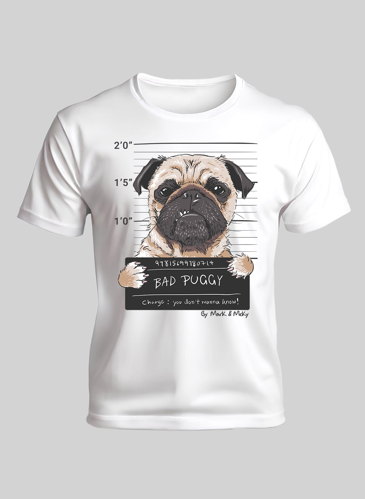 BAD PUGGY CREW NECK T-SHIRT