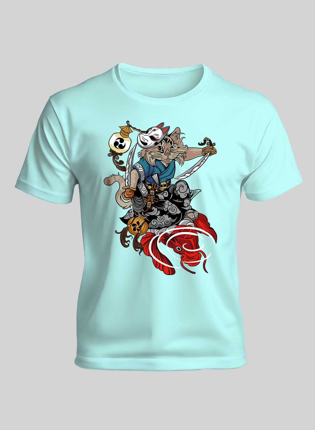 THE BLADE OF THE CAT RONIN CREW NECK T-SHIRT