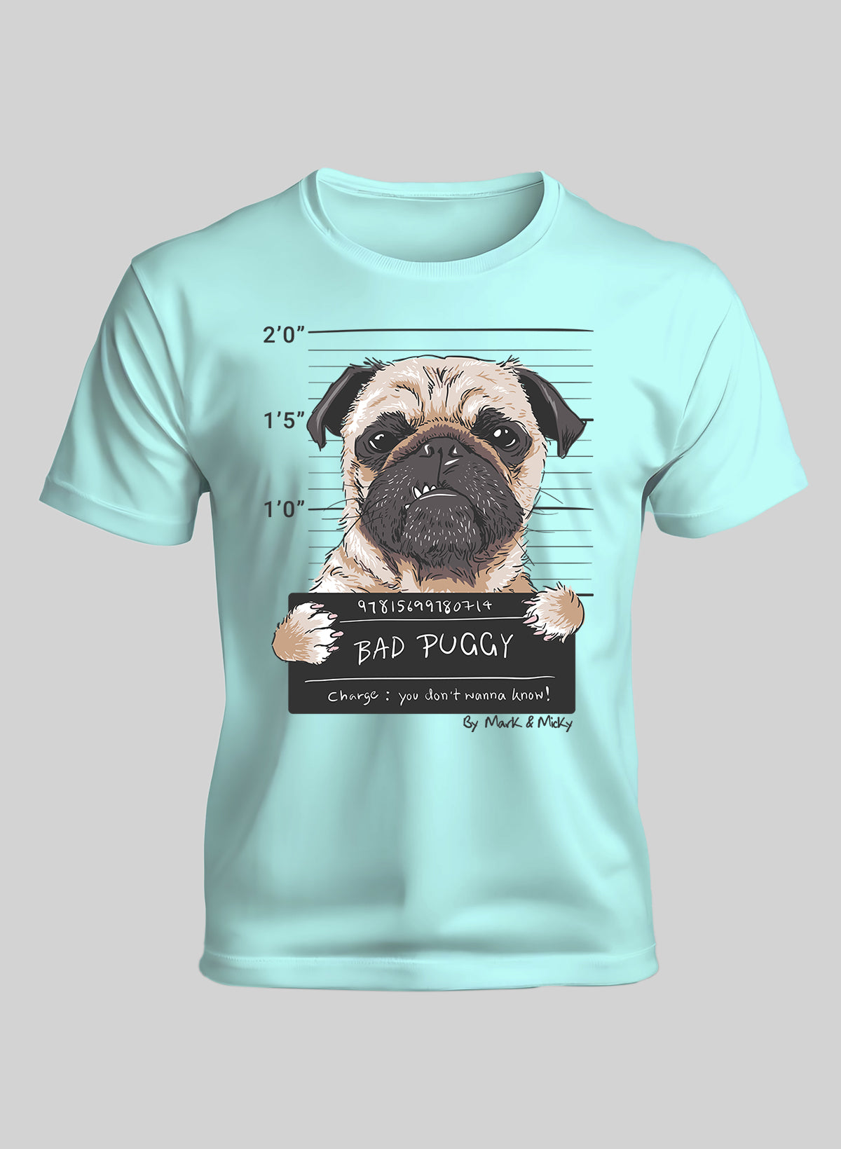 BAD PUGGY CREW NECK T-SHIRT