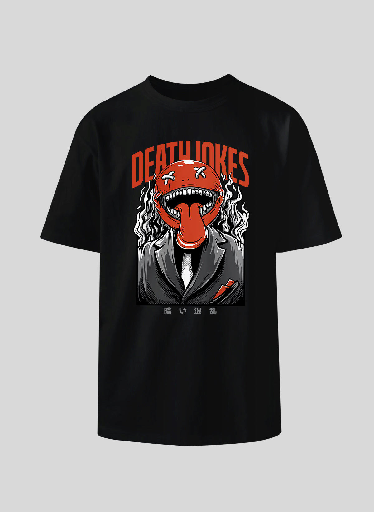 DEATH JOKES COTTON OVERSIZED T-SHIRT