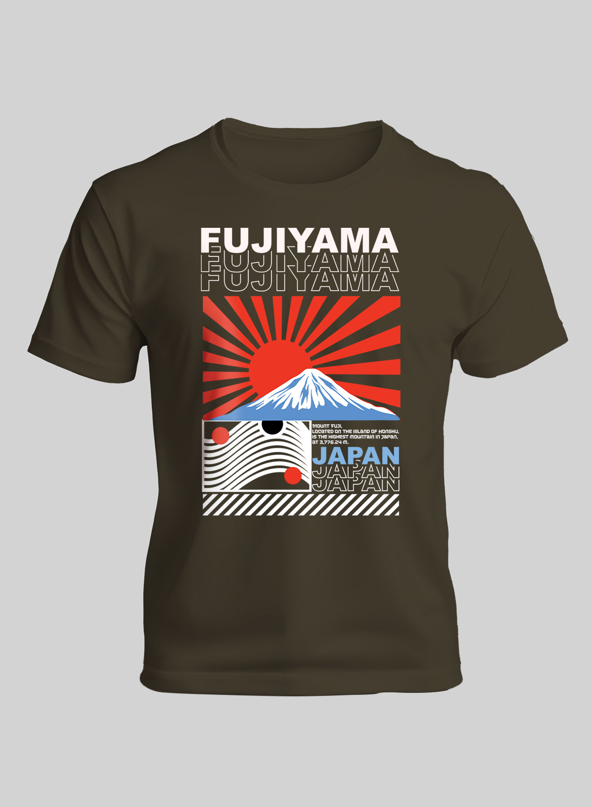 RISING SUN FUJIYAMA CREW NECK T-SHIRT