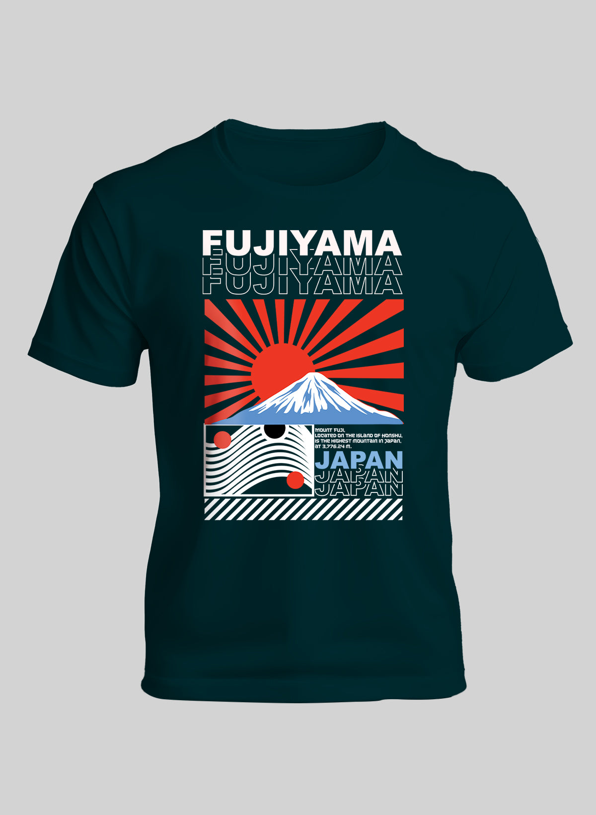 RISING SUN FUJIYAMA CREW NECK T-SHIRT