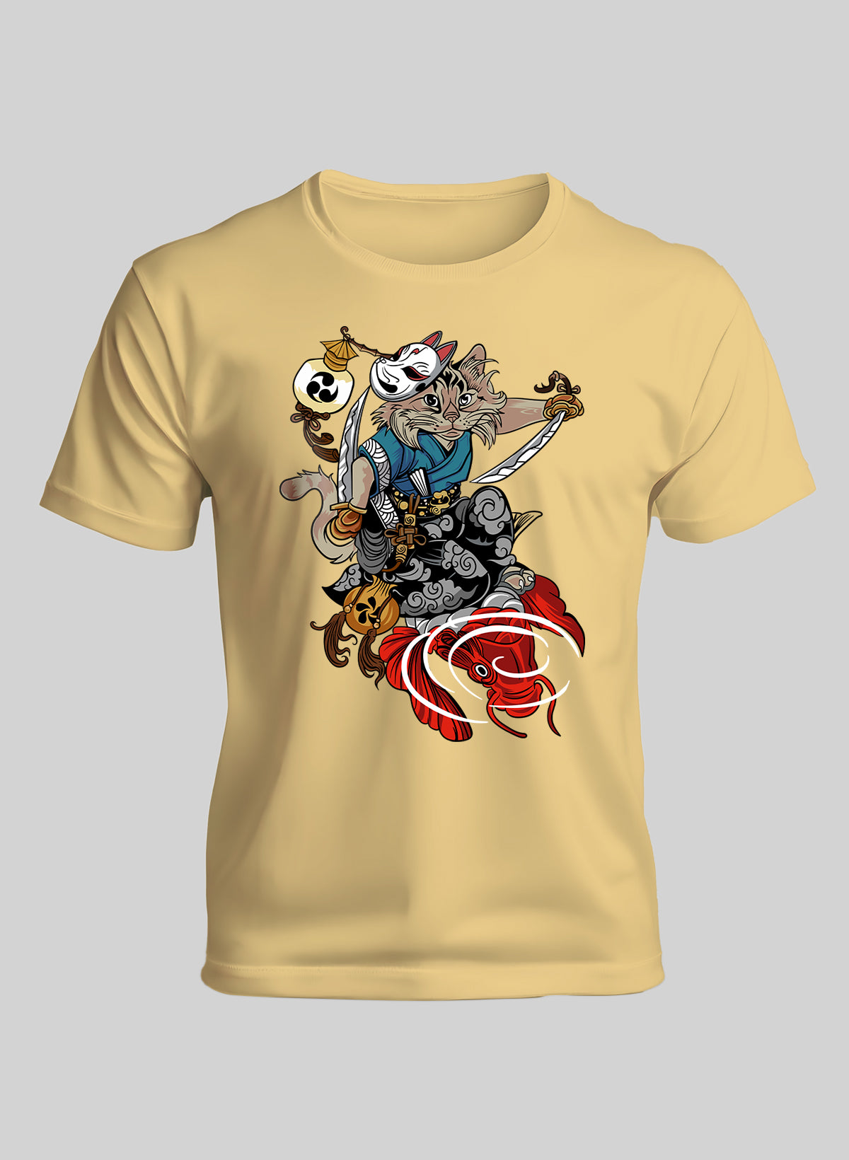 THE BLADE OF THE CAT RONIN CREW NECK T-SHIRT