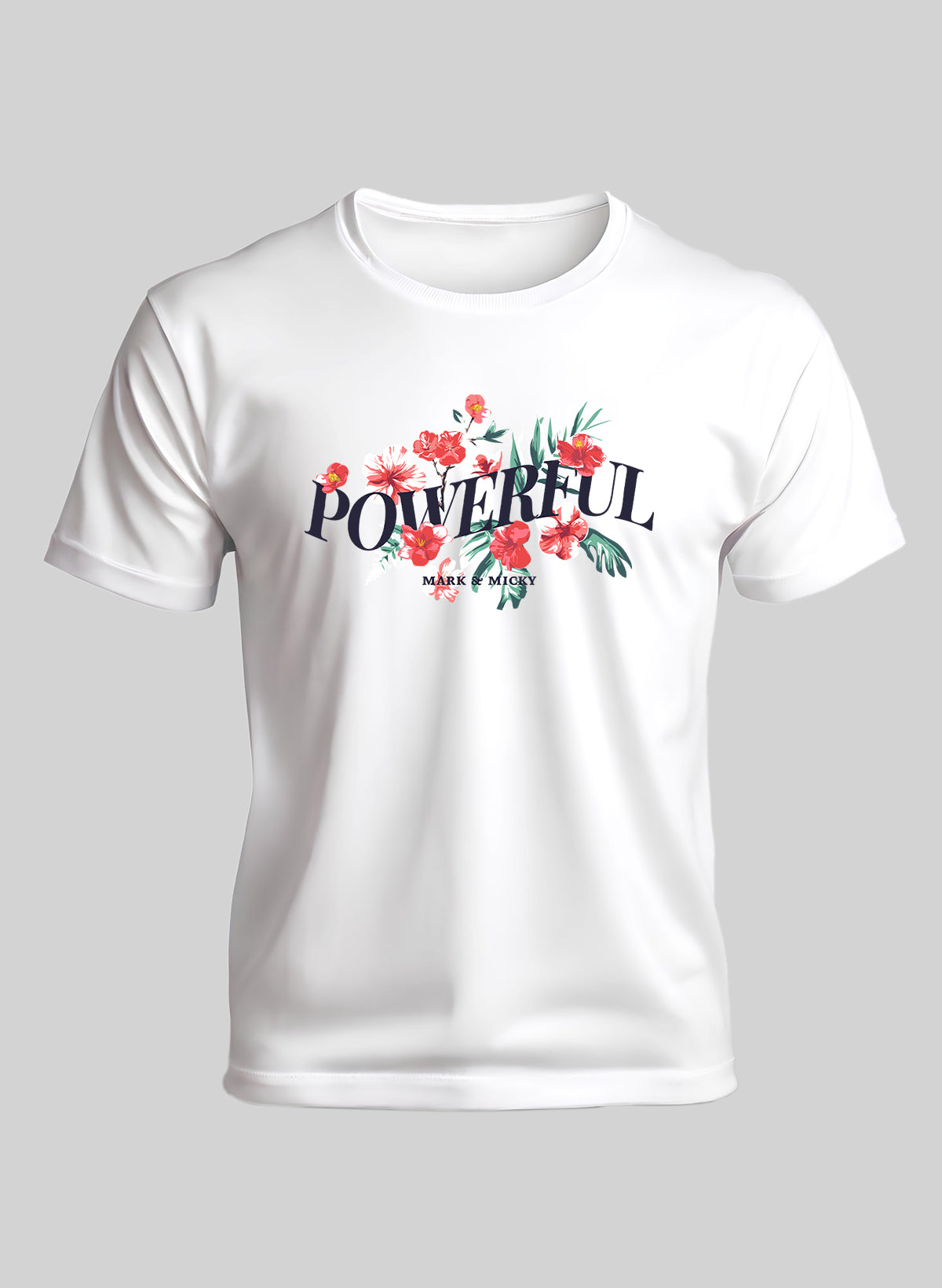 TROPICAL POWER BLOOM CREW NECK T-SHIRT