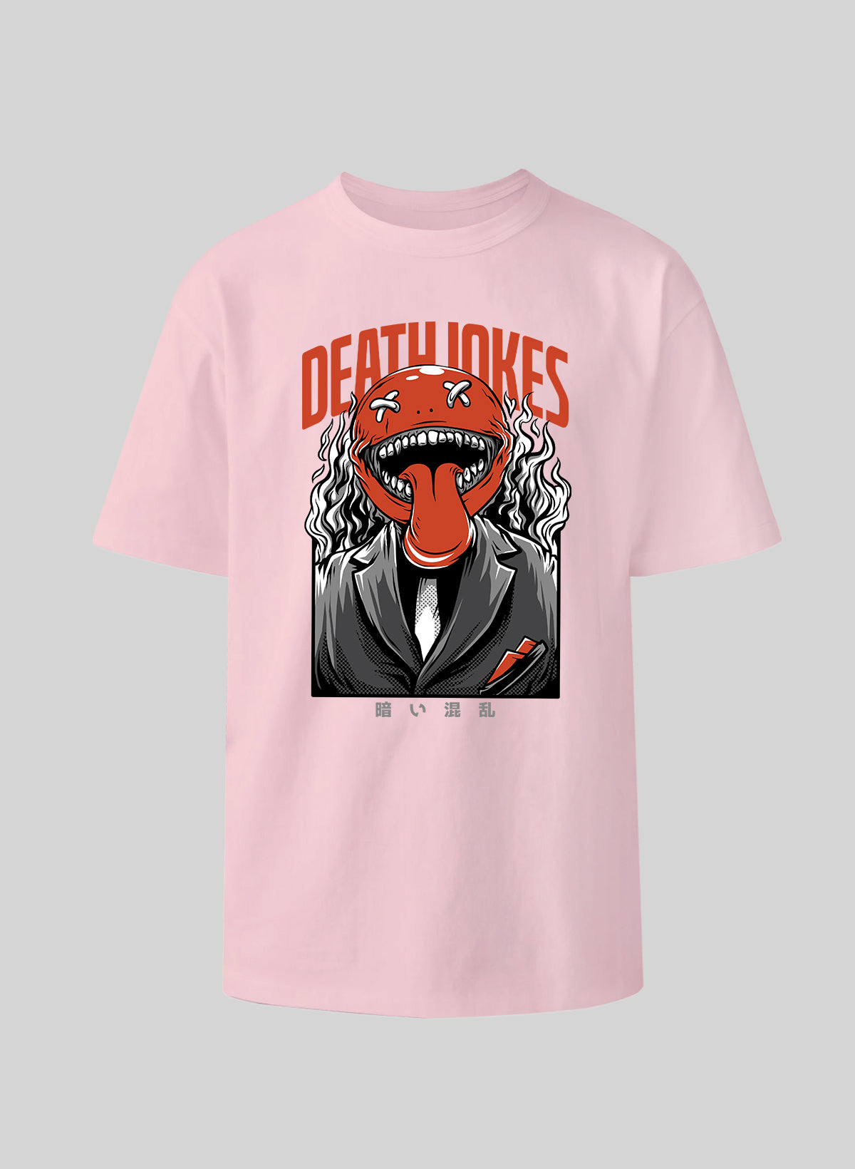 DEATH JOKES COTTON OVERSIZED T-SHIRT