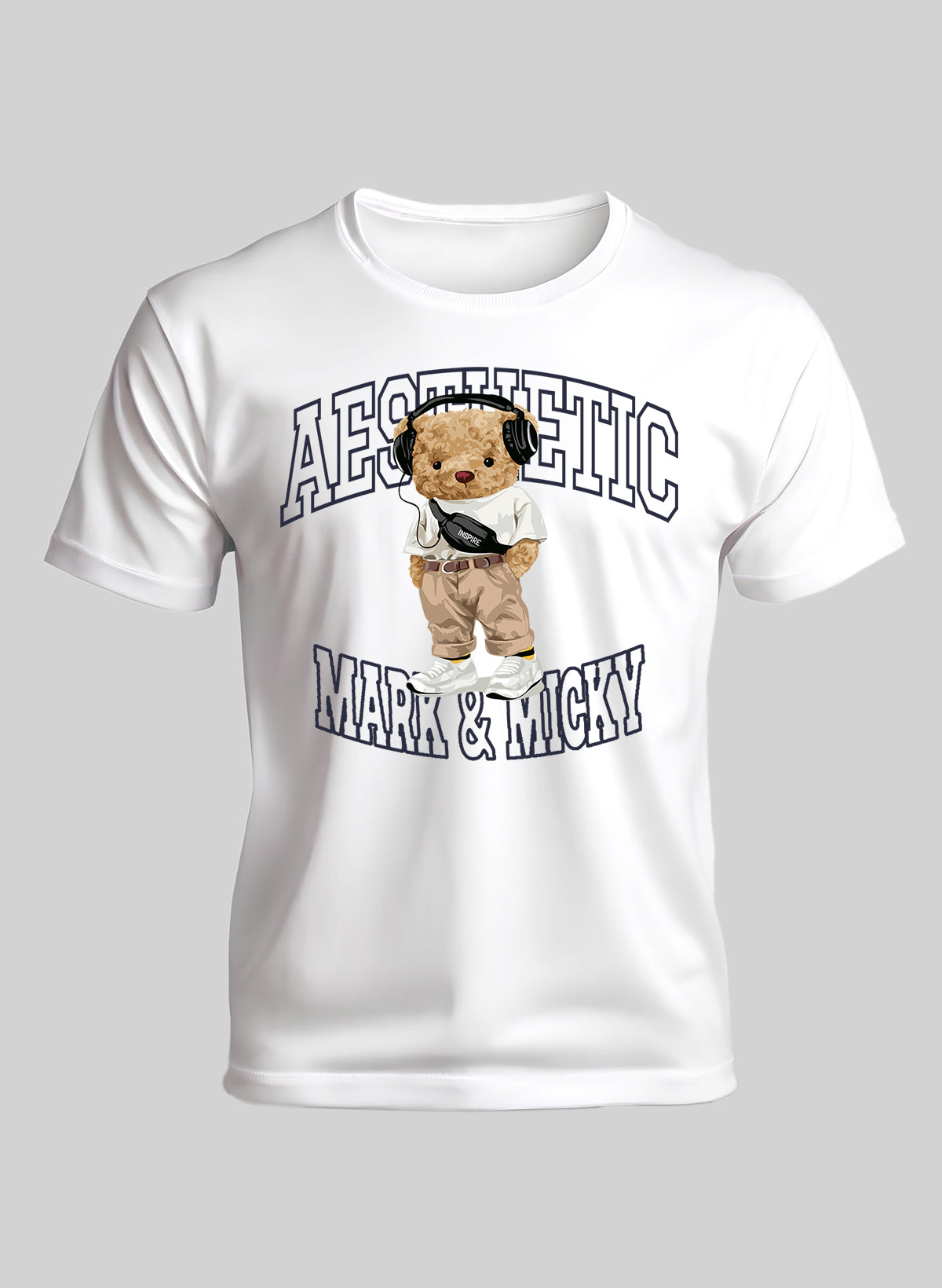 ASTHETIC TEDDY VIBES CREW NECK T-SHIRT